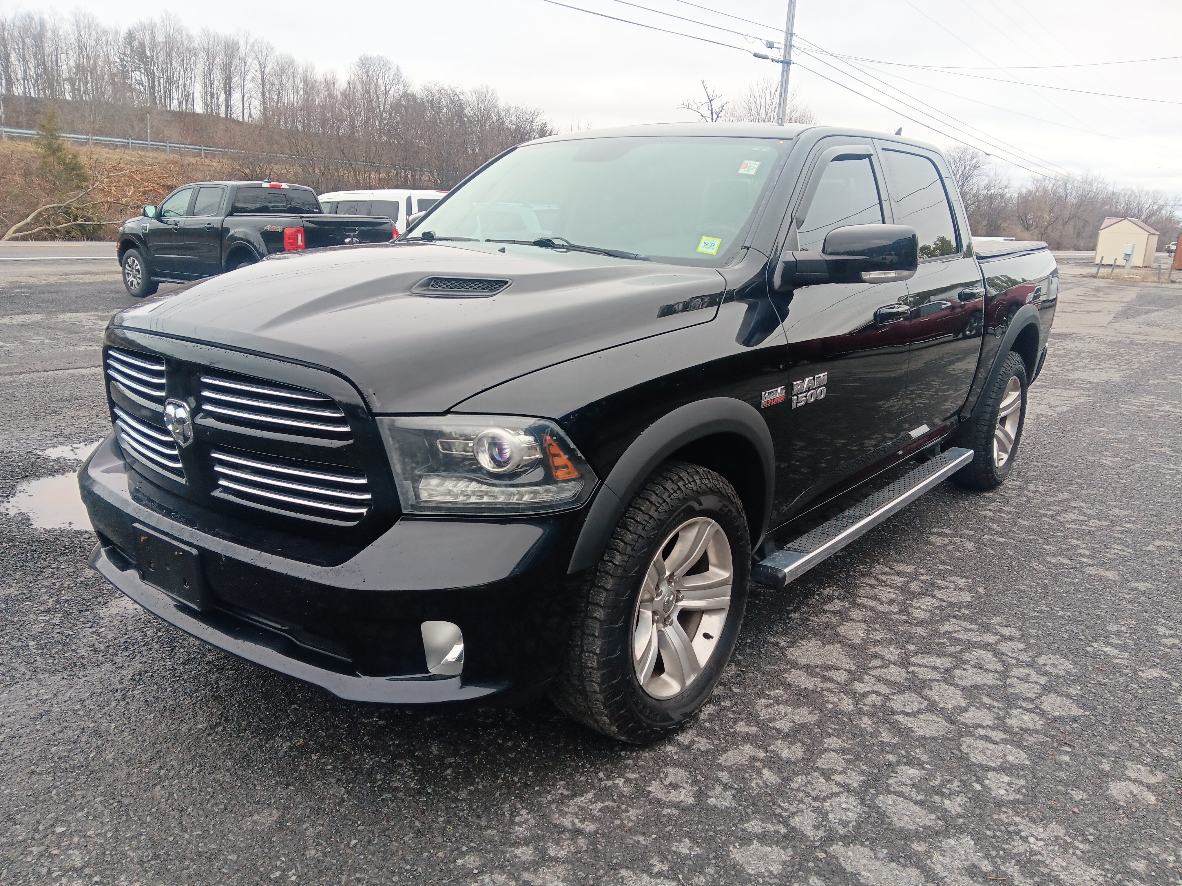 Black 2013 RAM 1500 Sport Crew Cab 4WD Pickup Truck Four-Wheel Drive Automatic