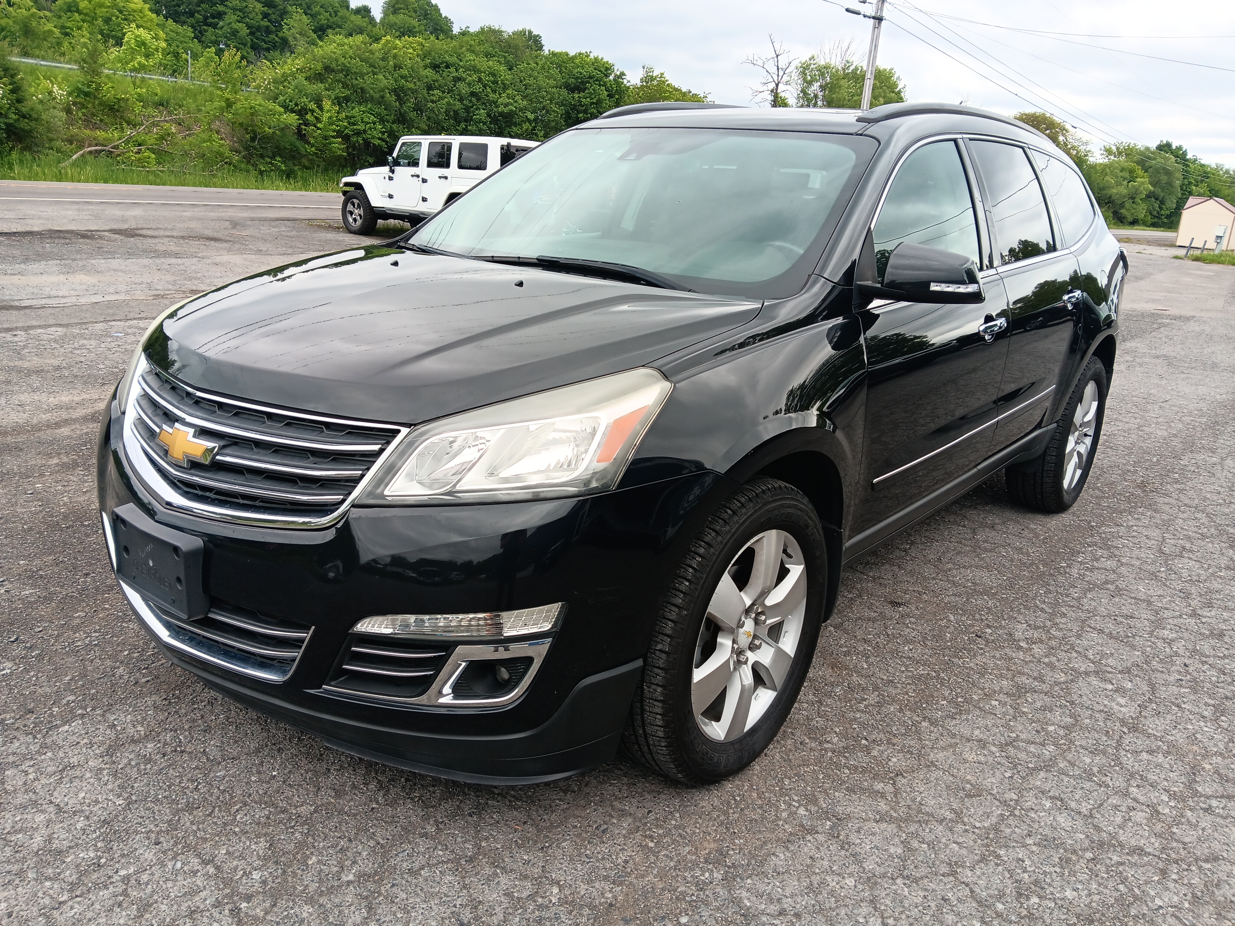 Black 2015 Chevrolet Traverse LTZ AWD SUV / Crossover All-Wheel Drive Automatic