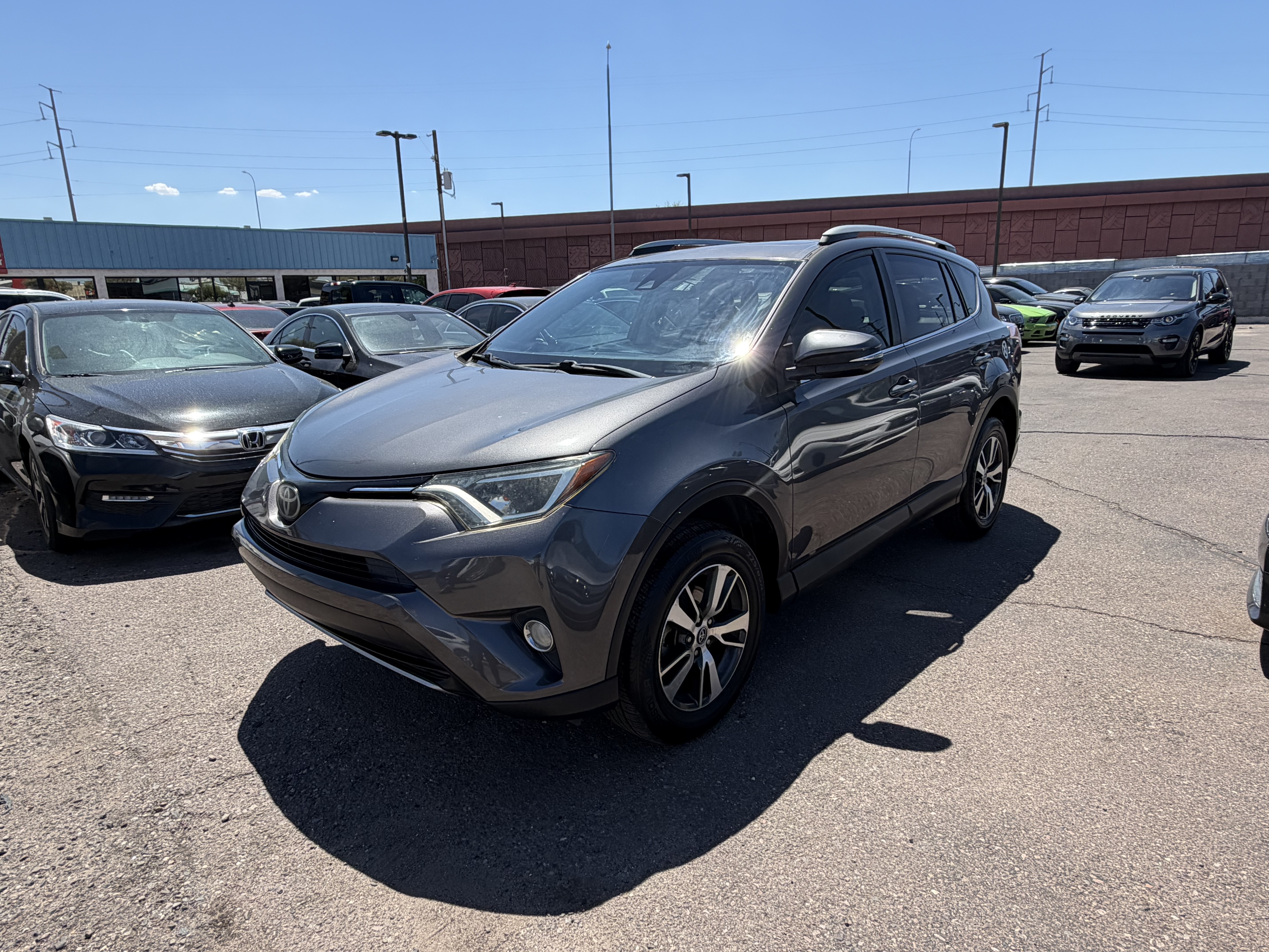 Gray 2018 Toyota RAV4 SUV / Crossover Front-Wheel Drive Automatic