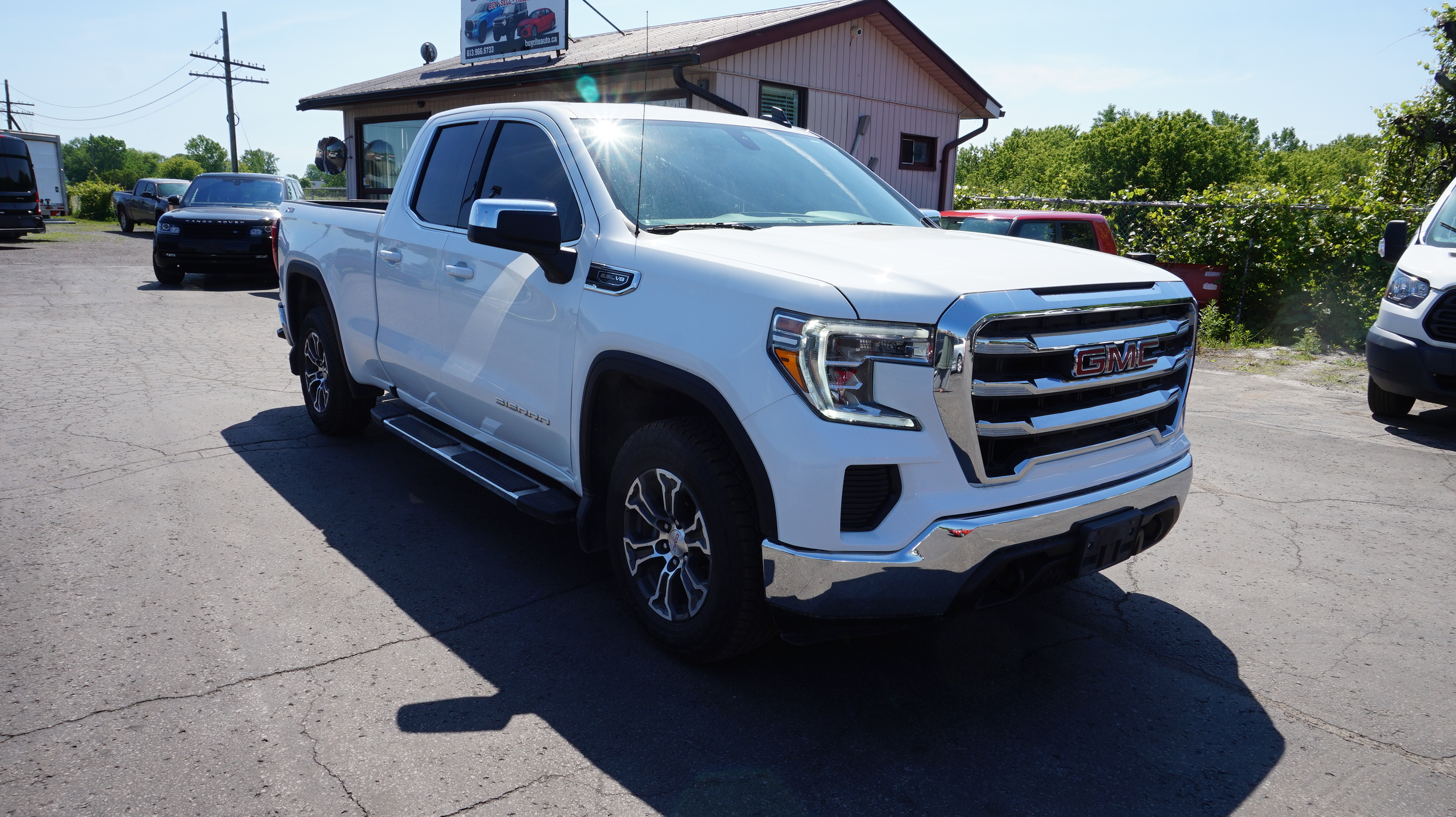 White 2022 GMC Sierra 1500 Limited SLE Double Cab LB 4WD Pickup Truck Four-Wheel Drive Automatic