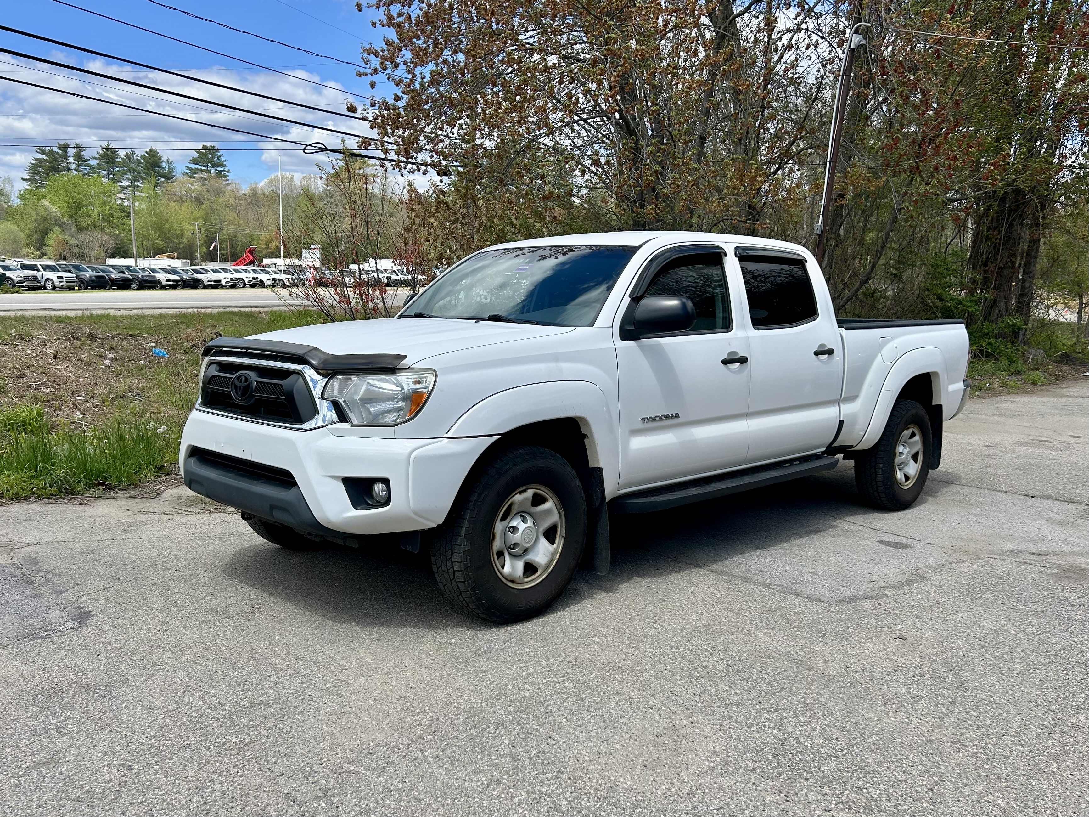 White 2013 Toyota Tacoma Double Cab SB V6 4WD Pickup Truck Four-Wheel Drive Automatic