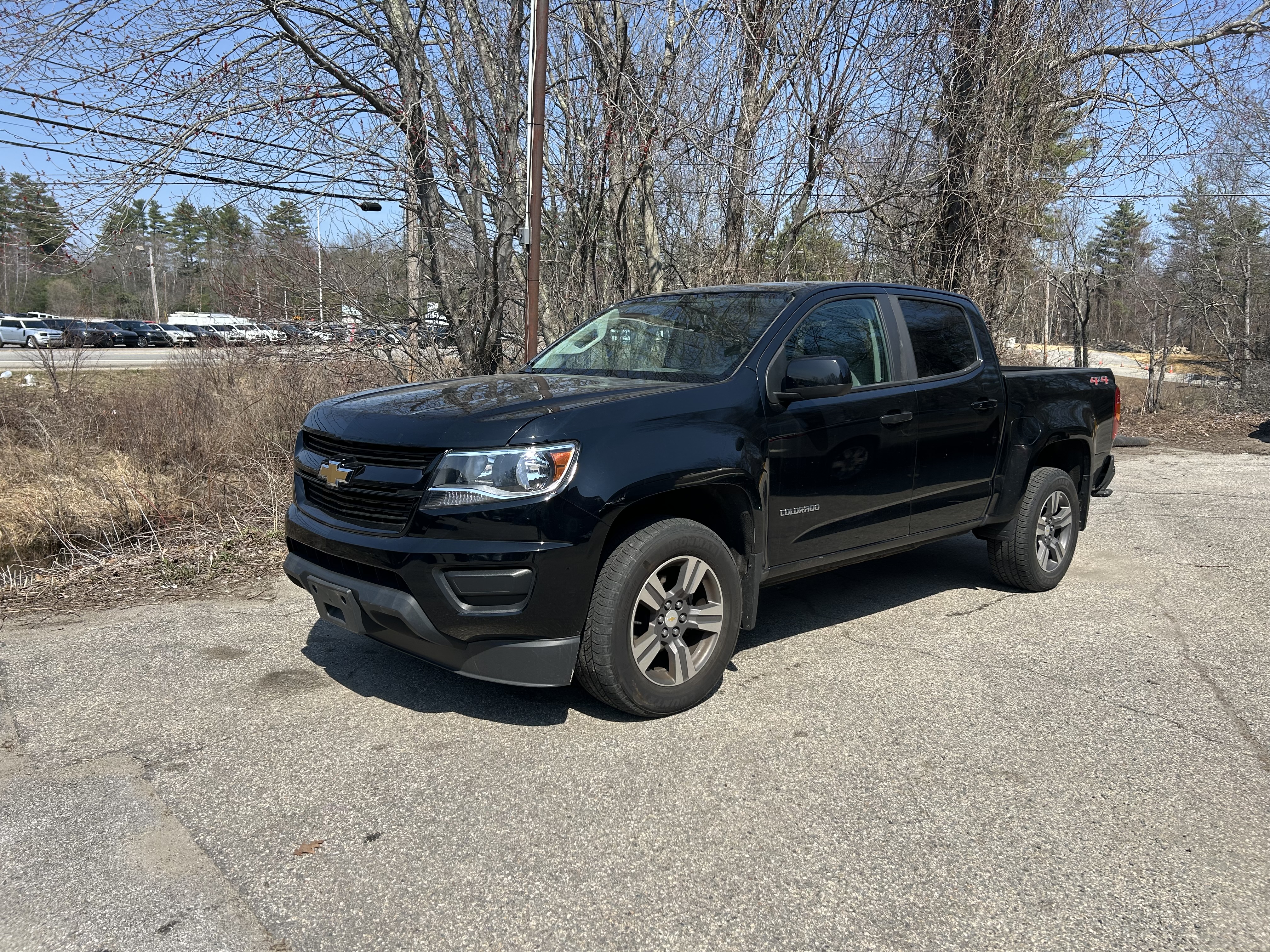 Black 2018 Chevrolet Colorado Work Truck Crew Cab 4WD Pickup Truck Four-Wheel Drive Automatic