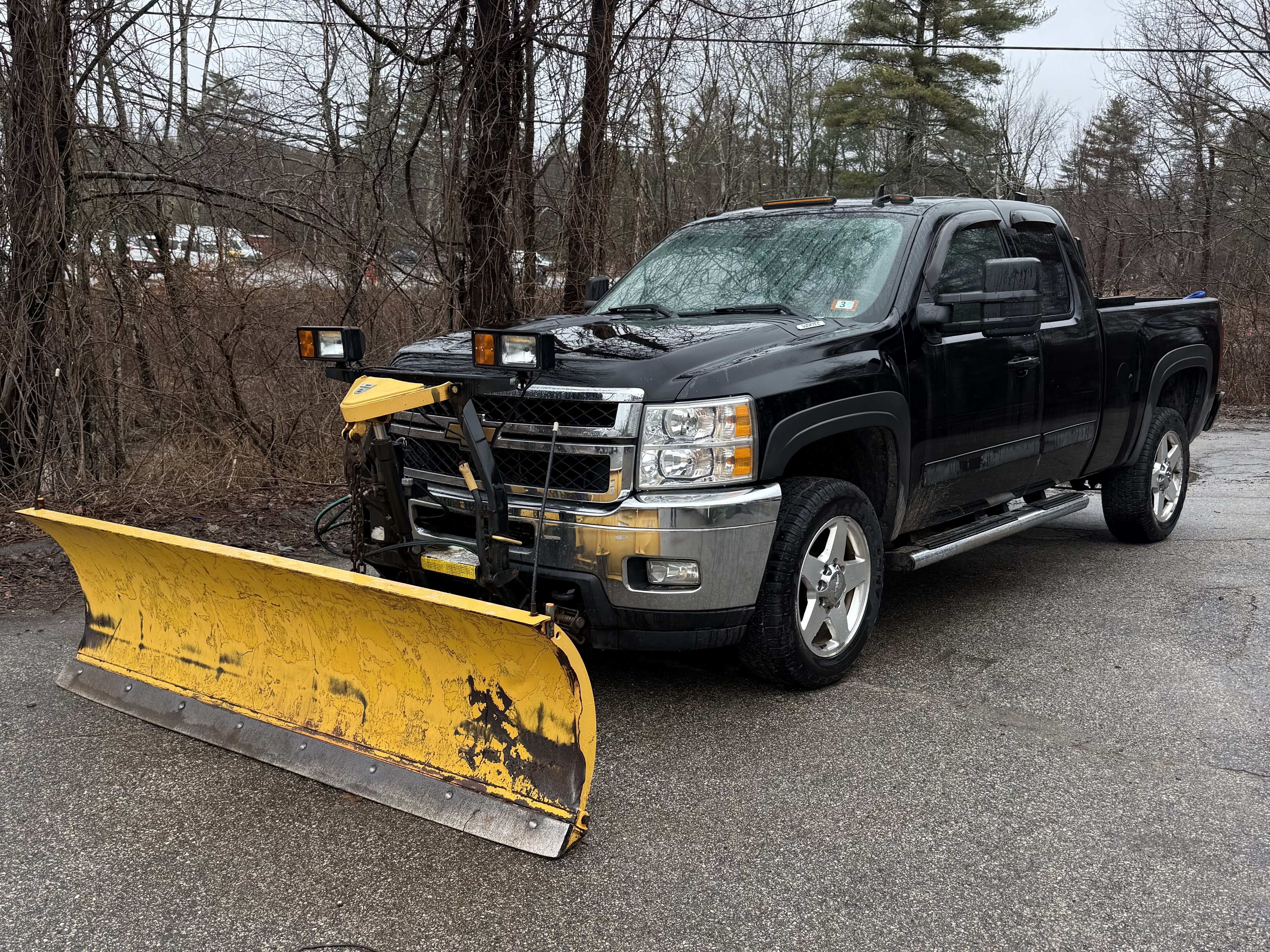 Black 2012 Chevrolet Silverado 2500HD LTZ Extended Cab 4WD Pickup Truck Four-Wheel Drive Automatic