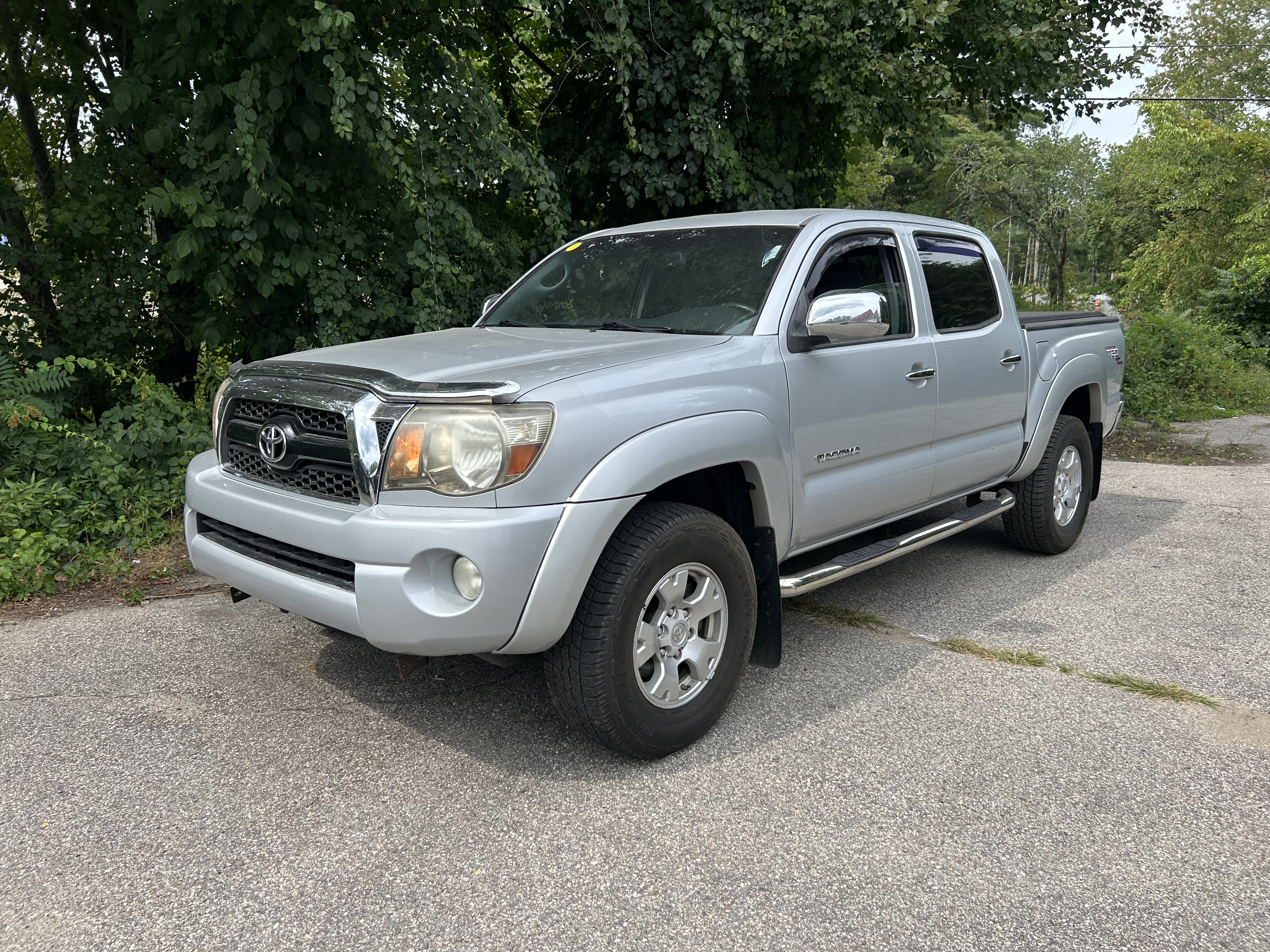 Silver 2011 Toyota Tacoma Pickup Truck Four-Wheel Drive Automatic
