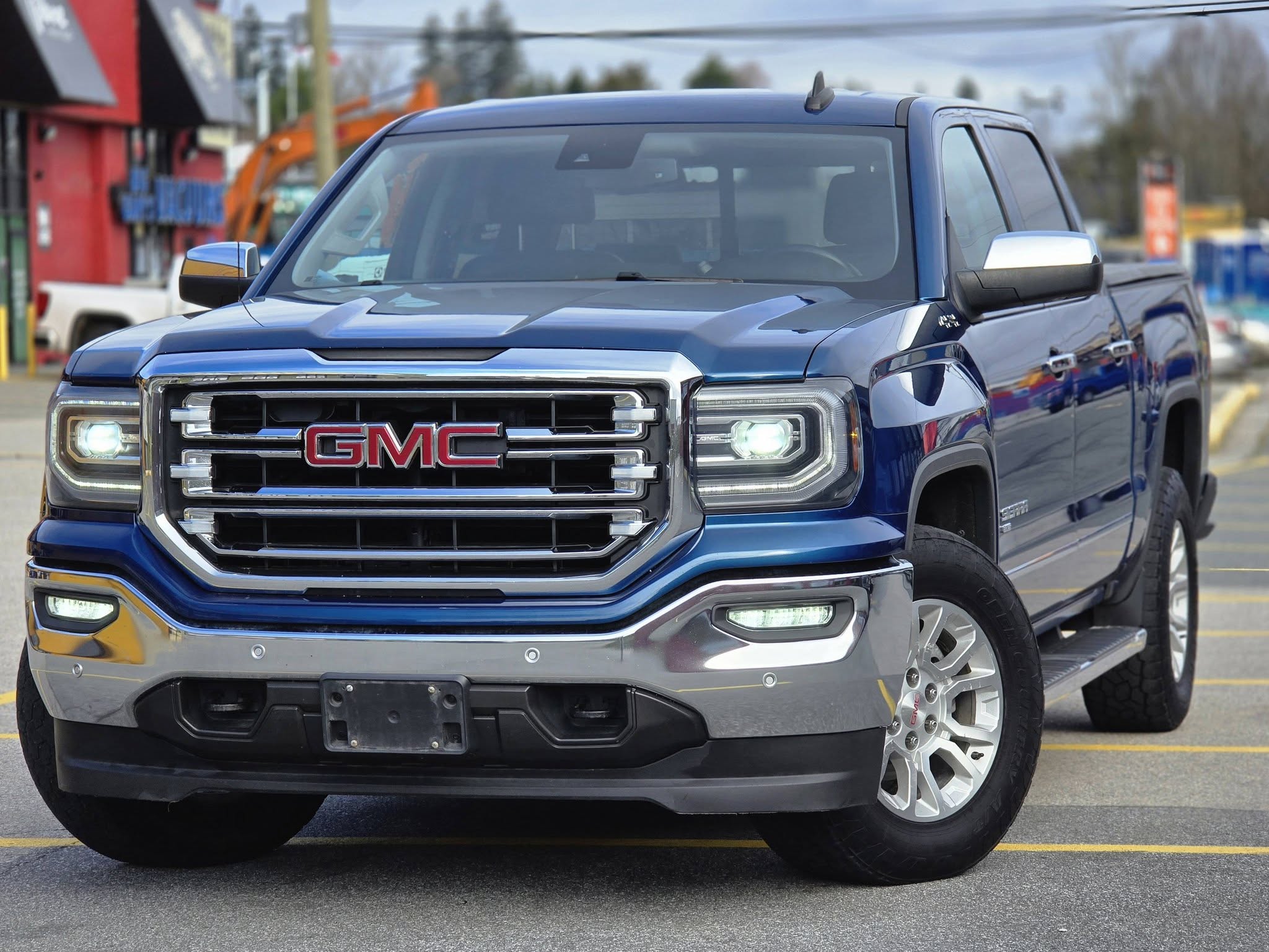 Blue 2018 GMC Sierra 1500 Pickup Truck Four-Wheel Drive Automatic
