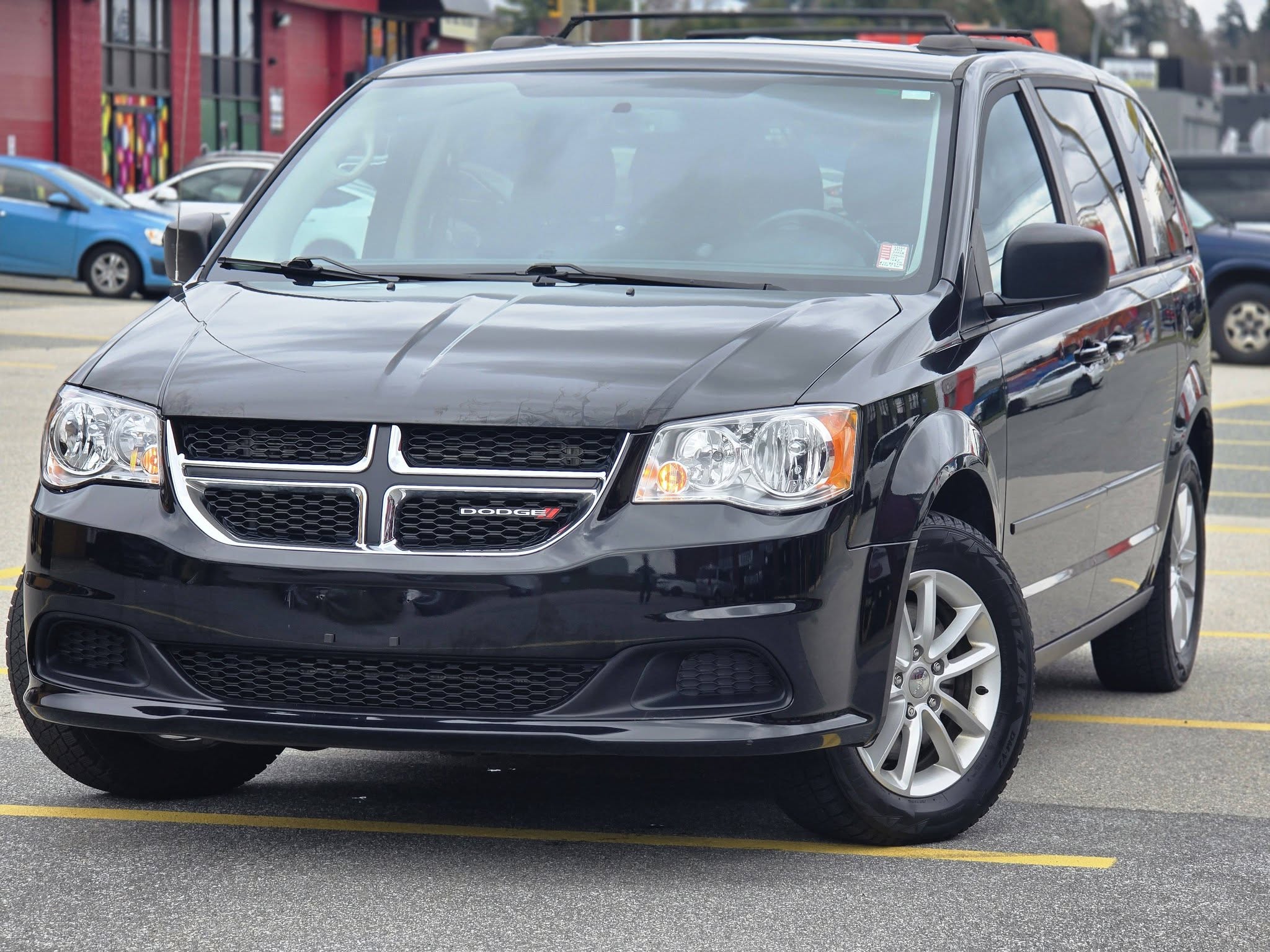 Black 2015 Dodge Grand Caravan Minivan Front-Wheel Drive Automatic