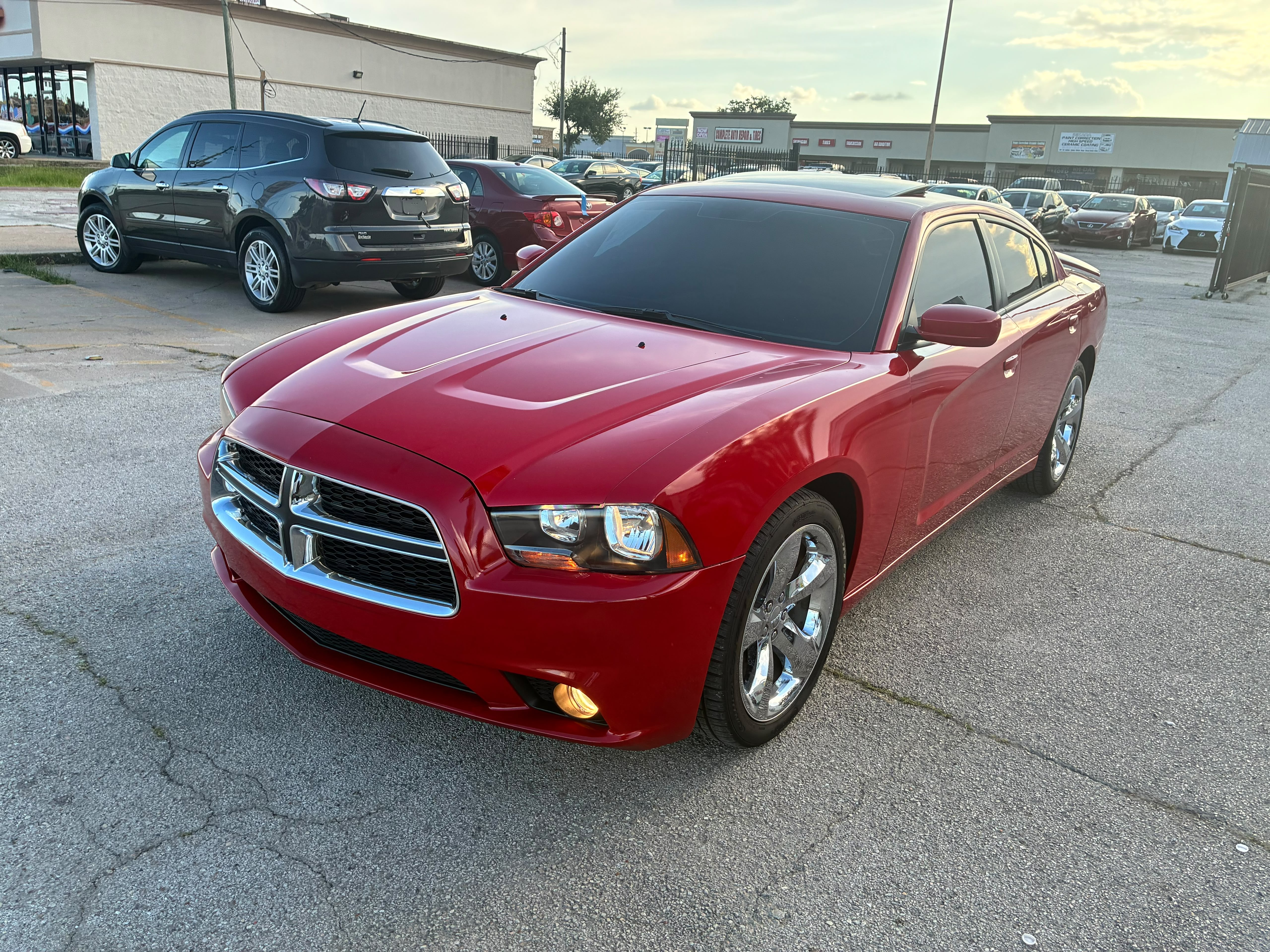 Red 2012 Dodge Charger Sedan Rear-Wheel Drive Automatic