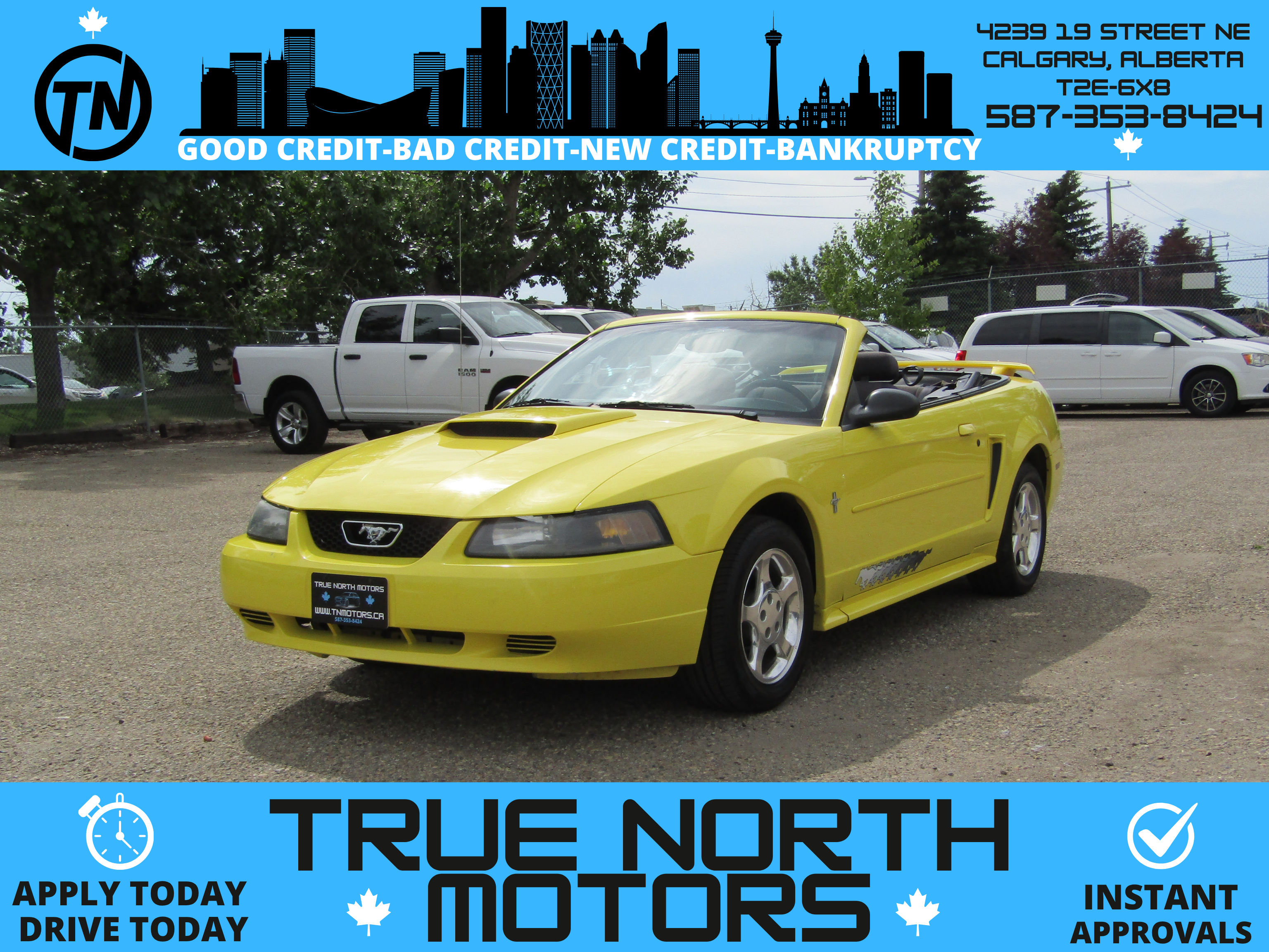 Yellow 2003 Ford Mustang Coupe Automatic