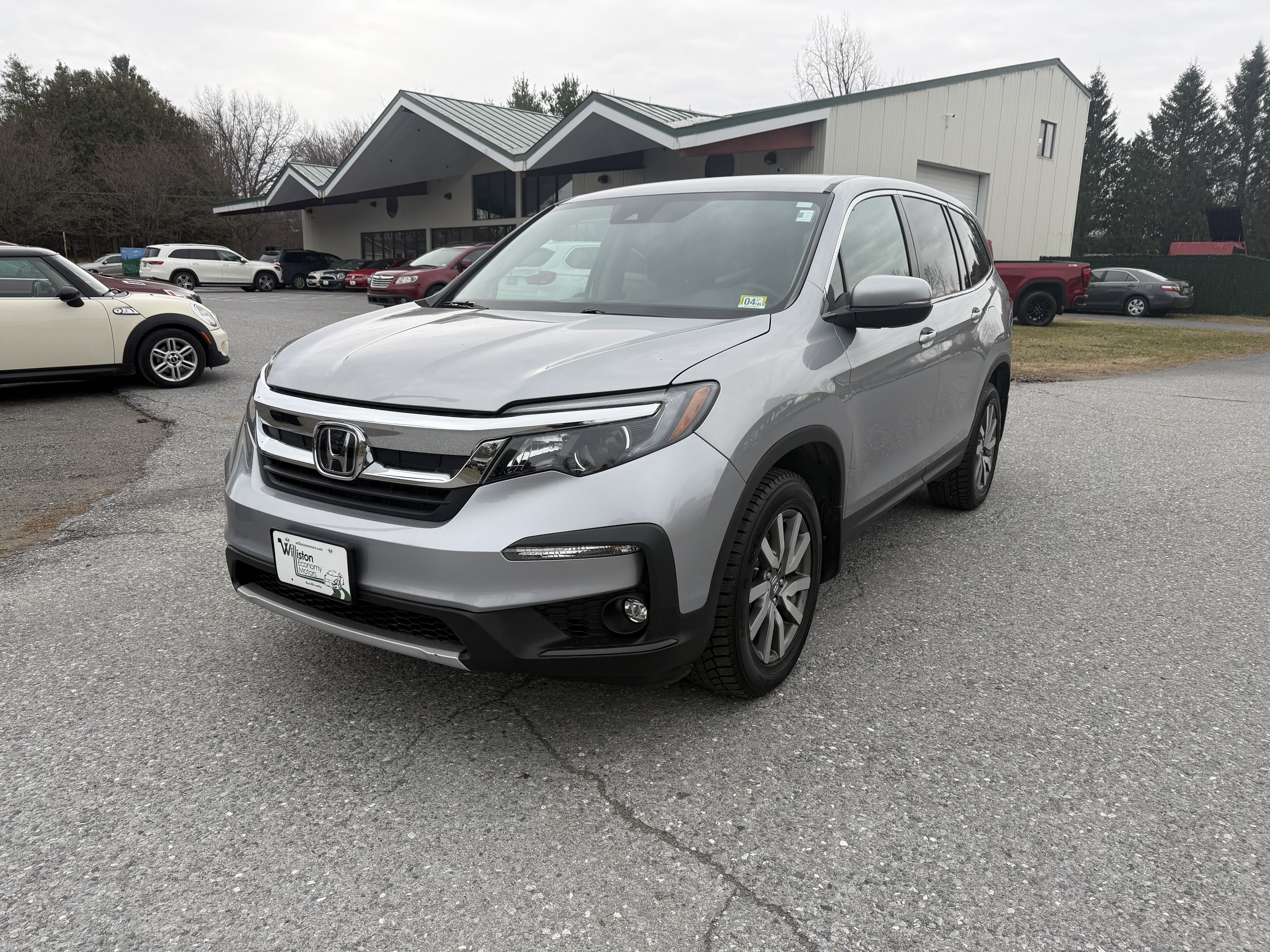 Silver 2021 Honda Pilot EX AWD SUV / Crossover All-Wheel Drive Automatic