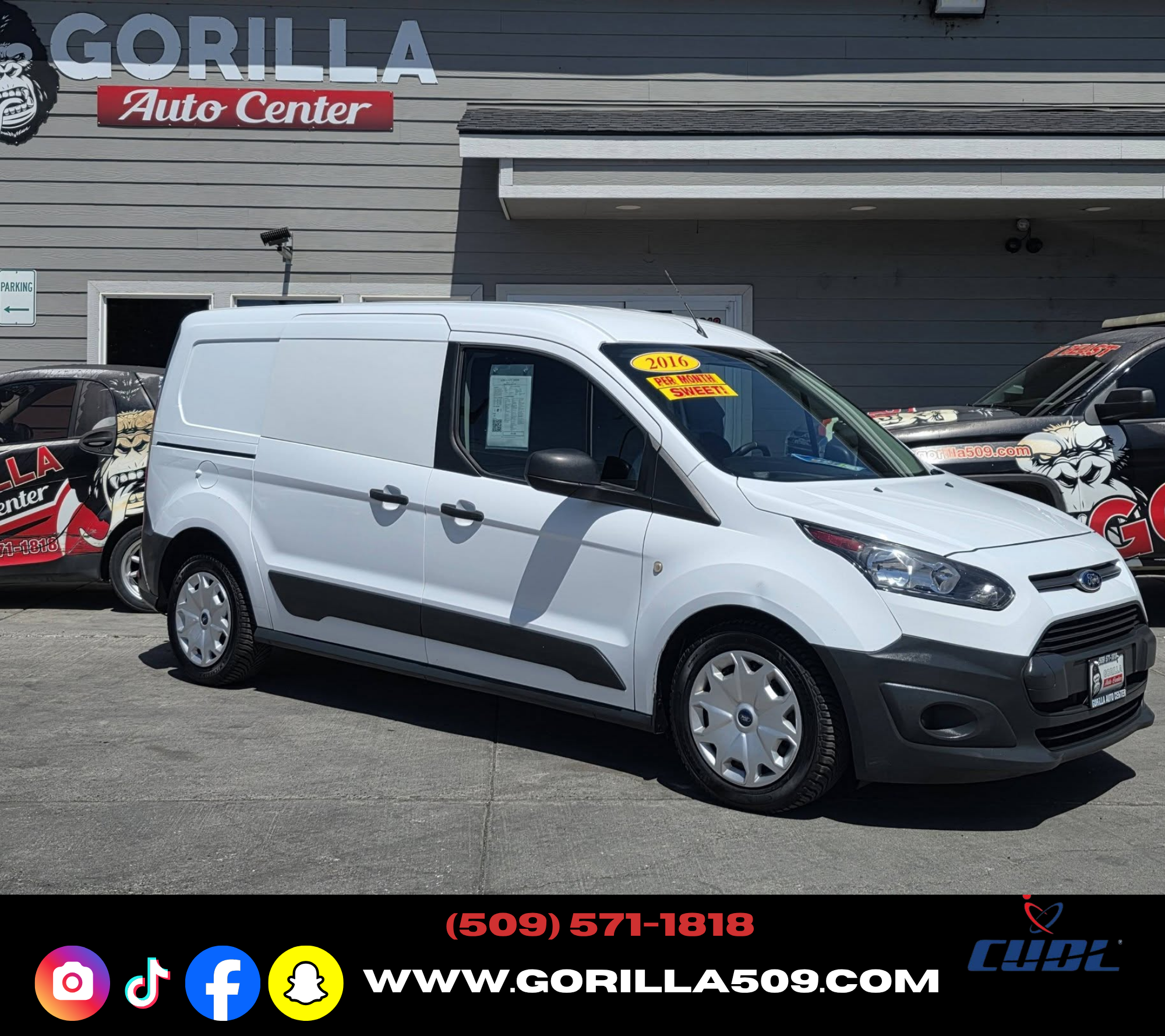 2016 Ford Transit Connect Cargo XL LWB FWD with Rear Cargo Doors