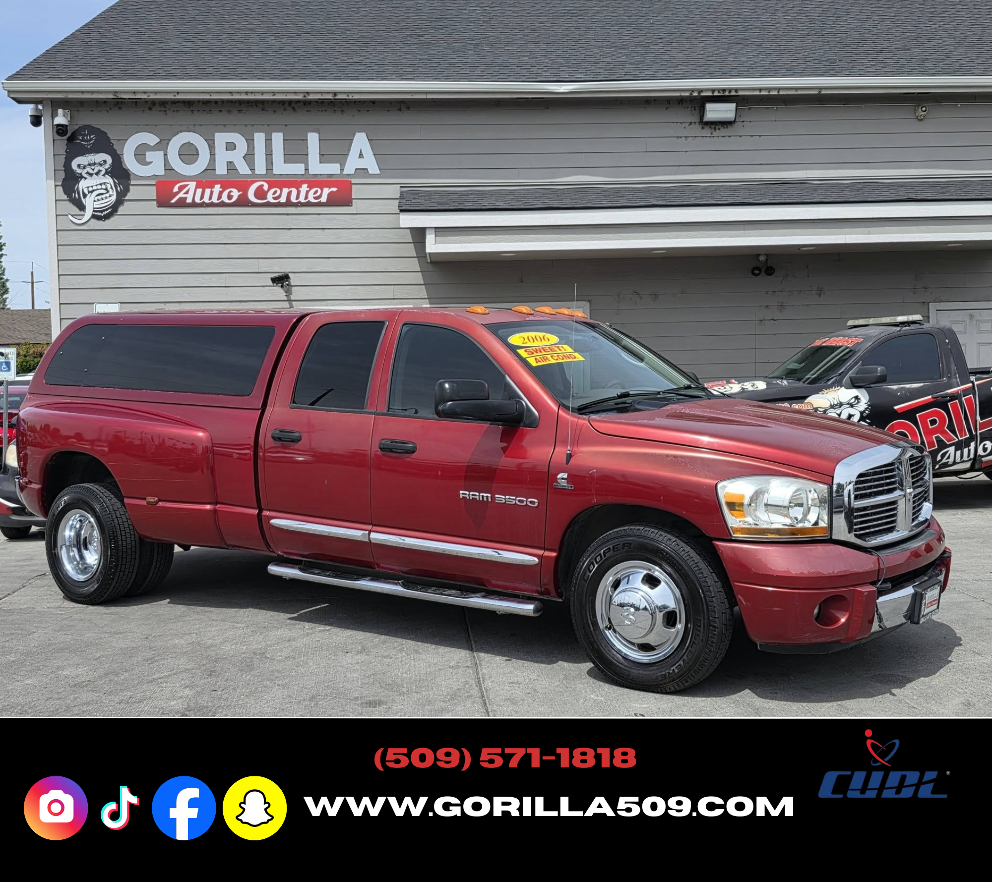 Red 2006 Dodge RAM 3500 Pickup Truck 4X2 Automatic