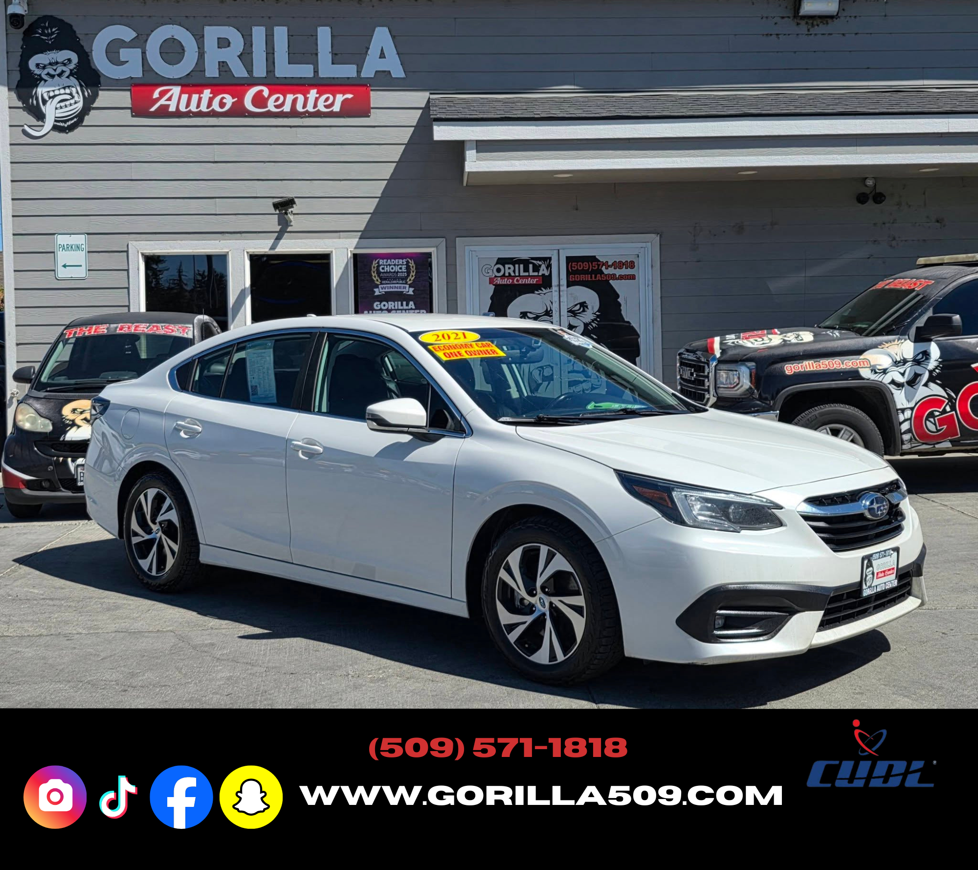White 2021 Subaru Legacy Sedan All-Wheel Drive Automatic