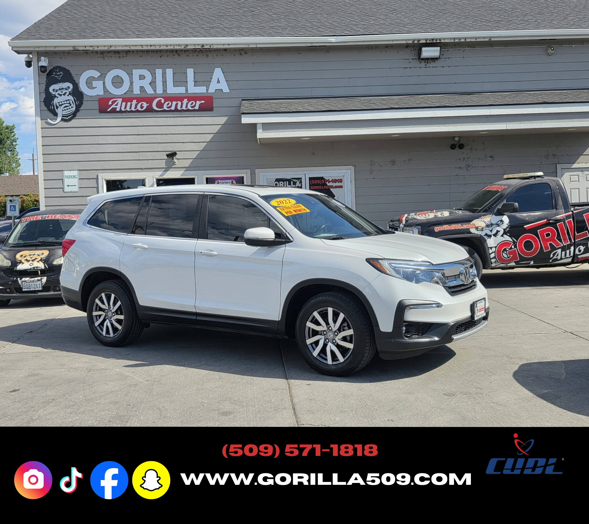 White 2022 Honda Pilot SUV / Crossover All-Wheel Drive Automatic