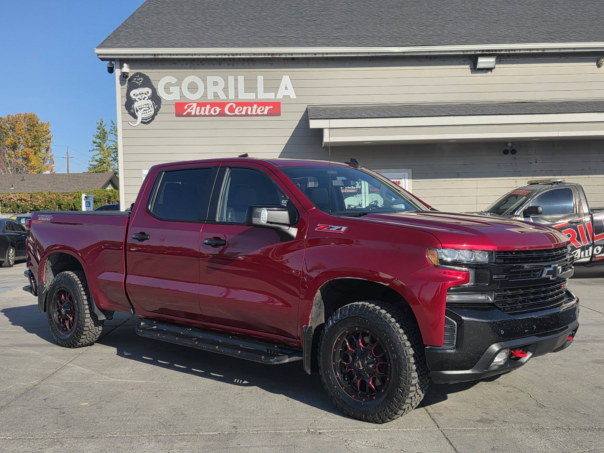 Red 2021 Chevrolet Silverado 1500 Pickup Truck Four-Wheel Drive Automatic