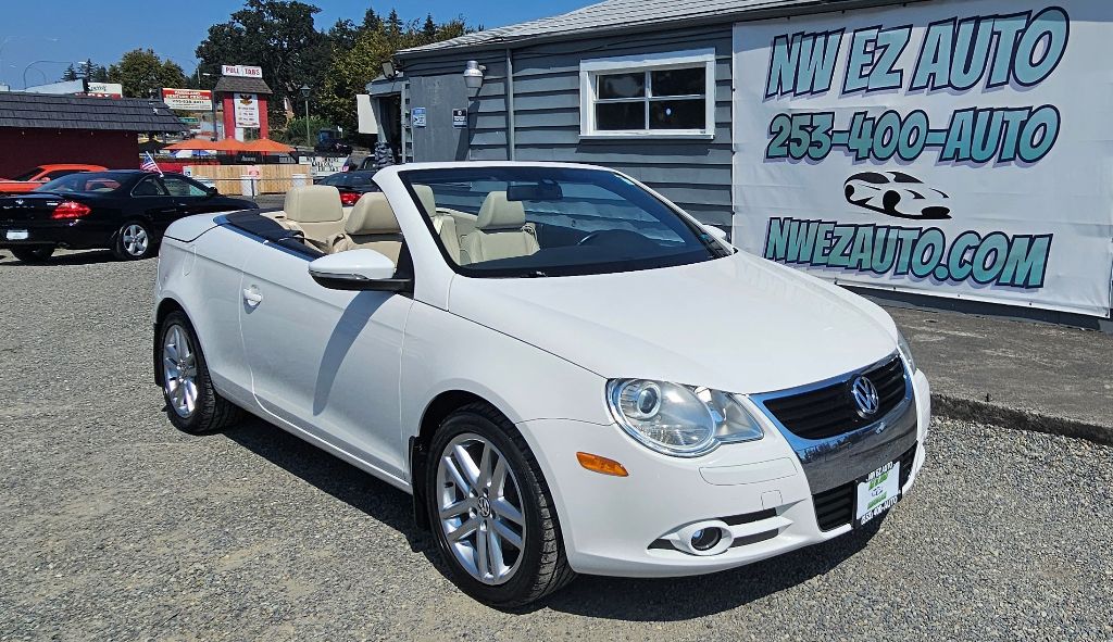 White 2009 Volkswagen Eos Convertible Front-Wheel Drive Automatic