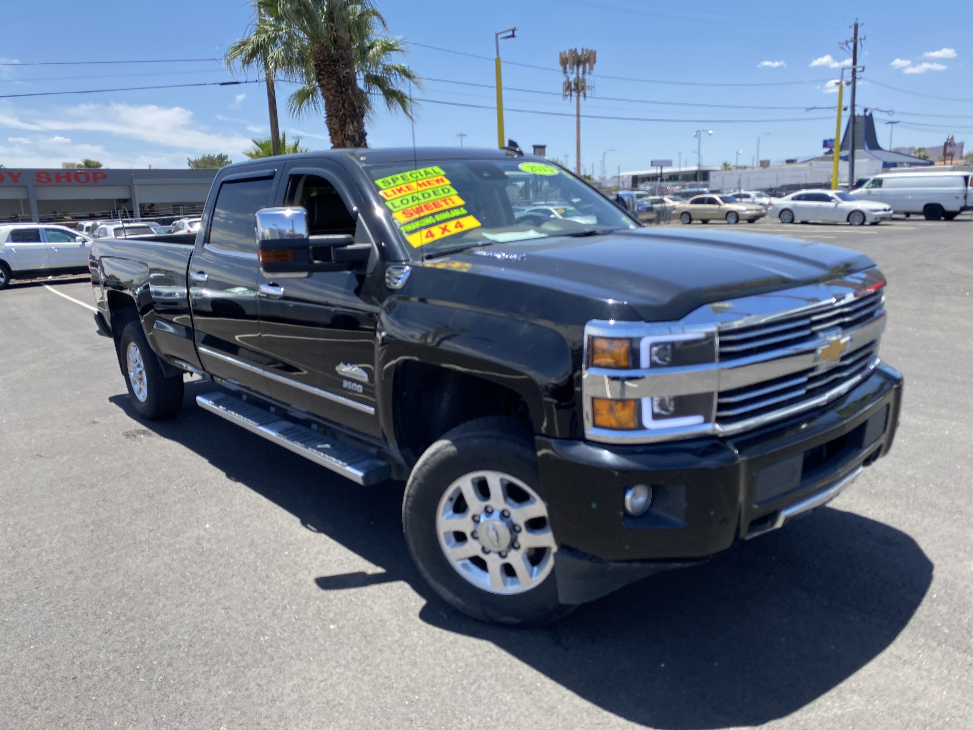 Black 2015 Chevrolet Silverado 3500HD High Country Crew Cab 4WD Pickup Truck Four-Wheel Drive Automatic