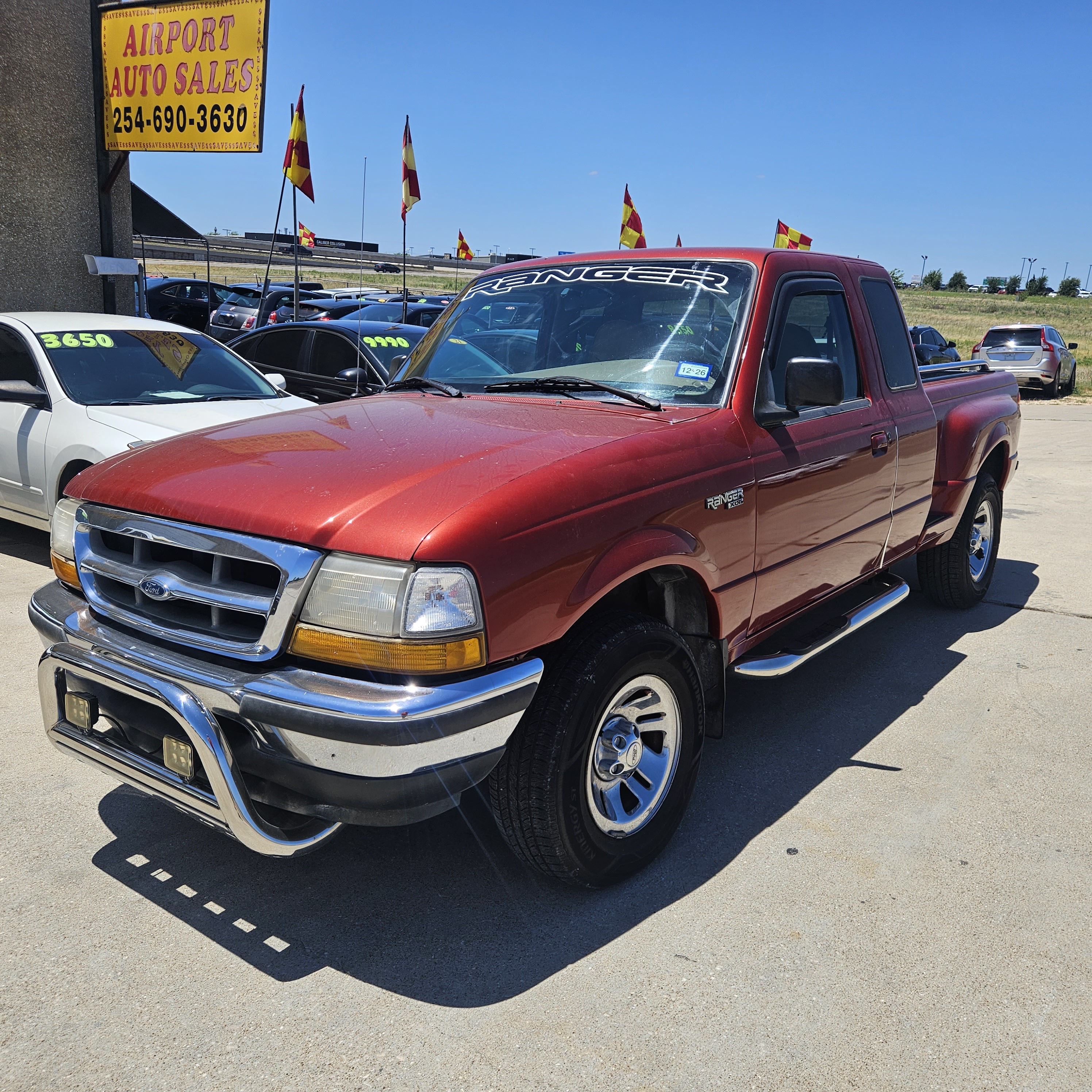Red 1998 Ford Ranger Pickup Truck Rear-Wheel Drive Automatic