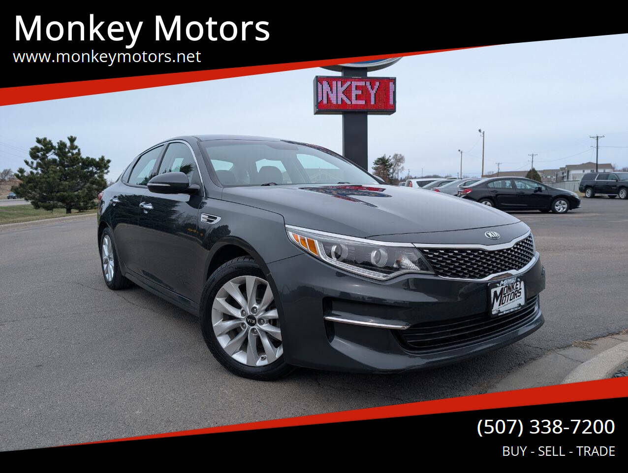 Black 2016 Kia Optima EX Sedan Front-Wheel Drive Automatic