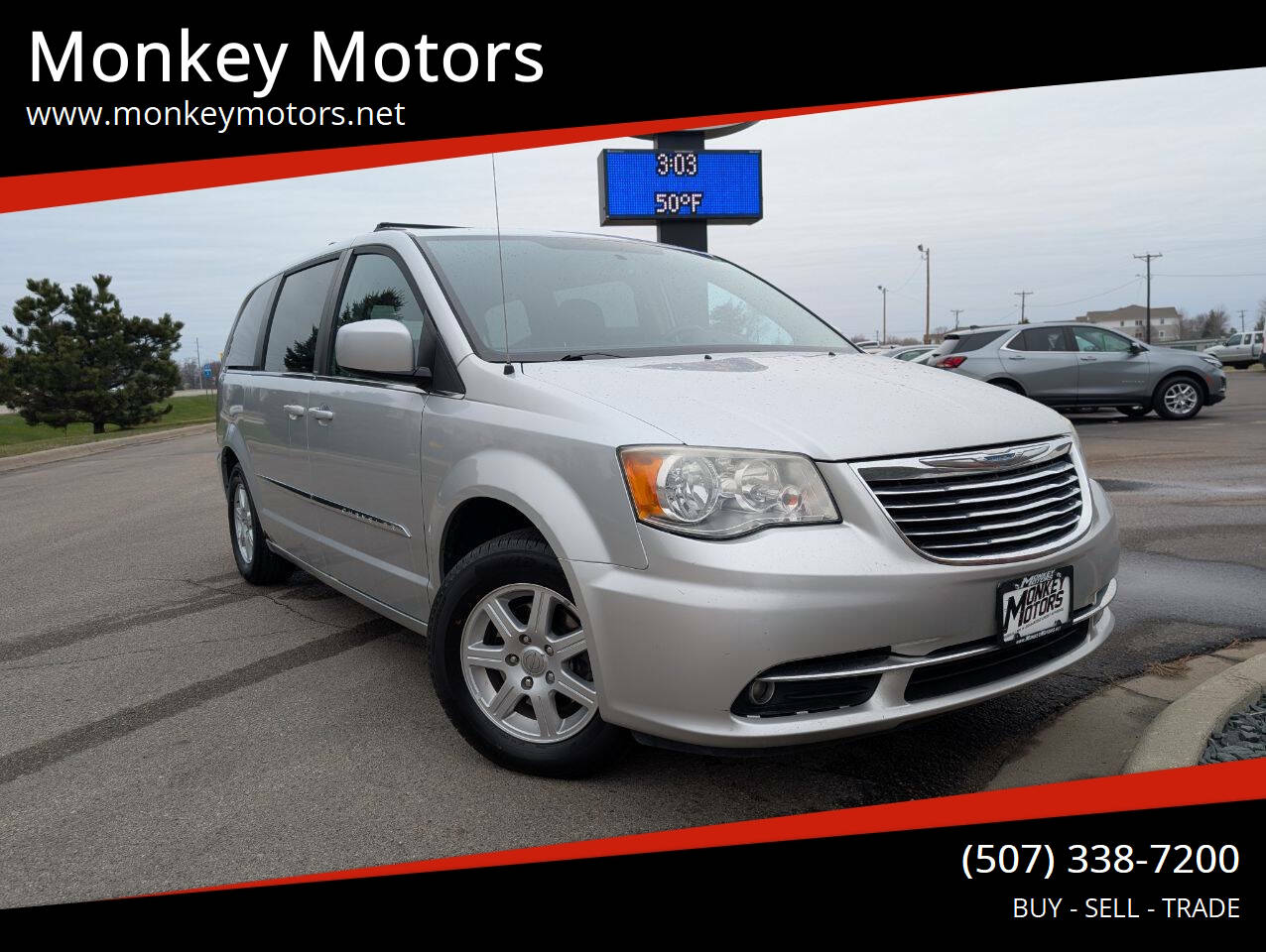 Silver 2012 Chrysler Town & Country Touring FWD Minivan Front-Wheel Drive Automatic