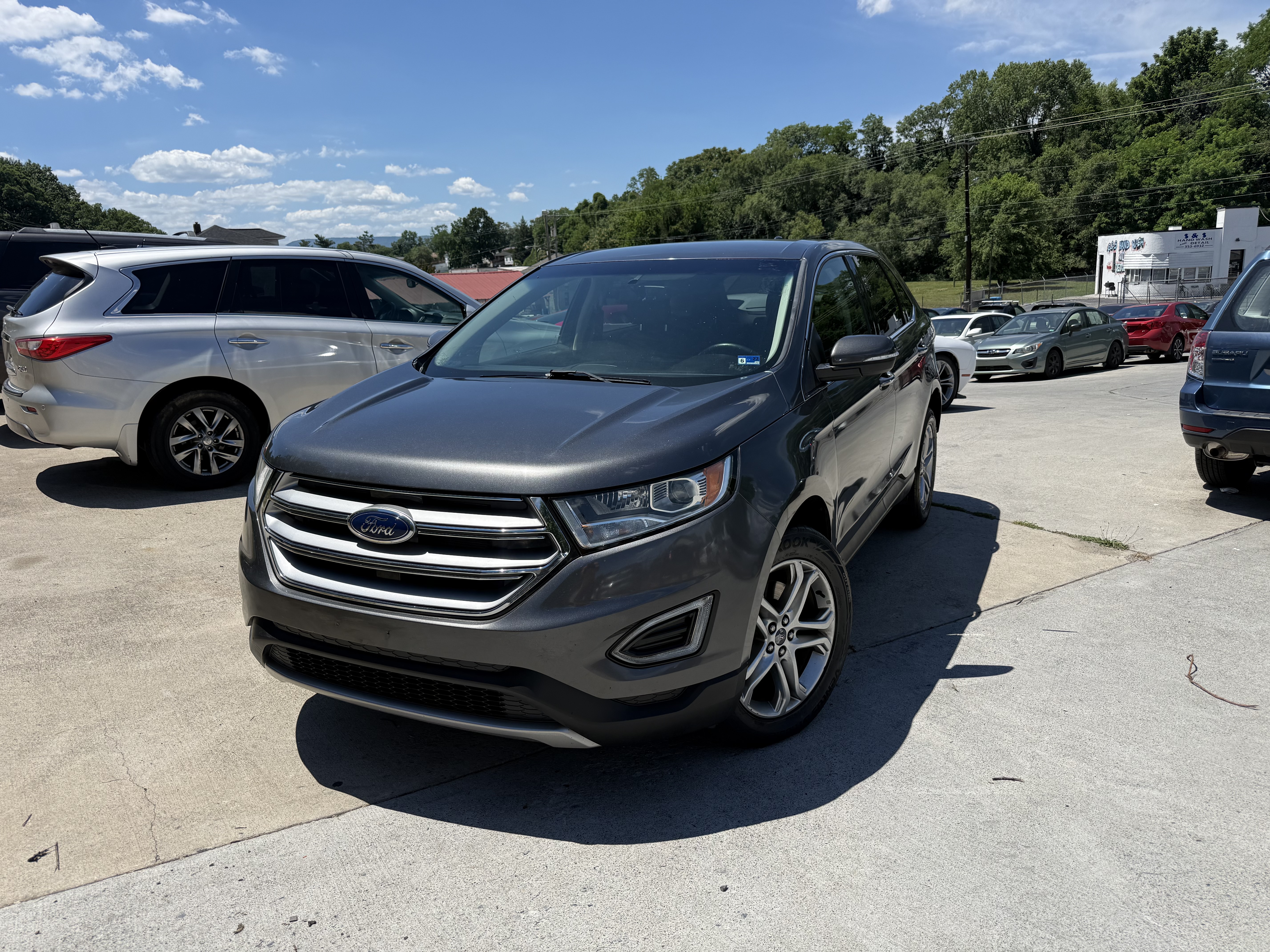 Gray 2017 Ford Edge Titanium AWD SUV / Crossover All-Wheel Drive Automatic