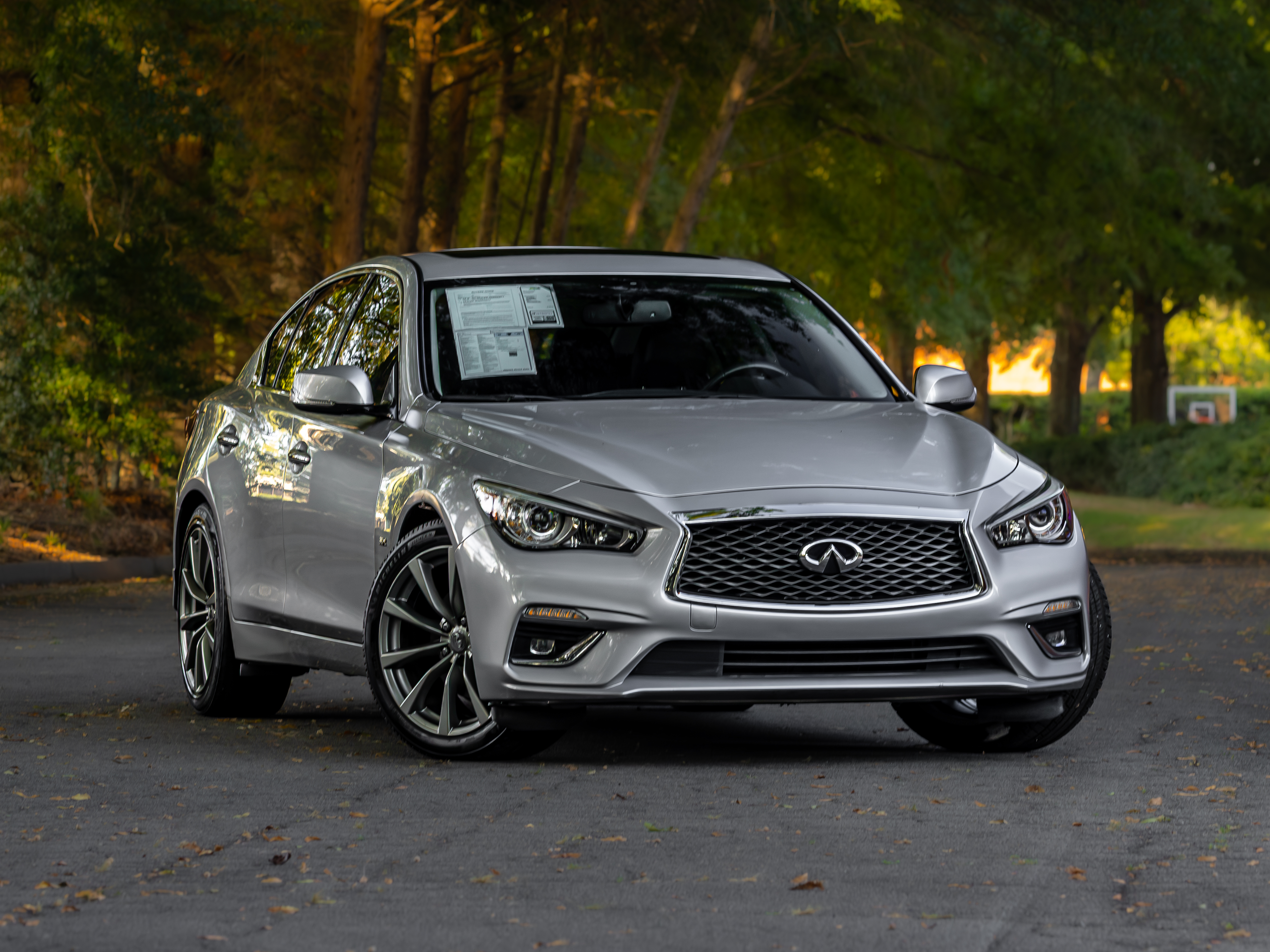 Silver 2019 INFINITI Q50 Sedan Rear-Wheel Drive 