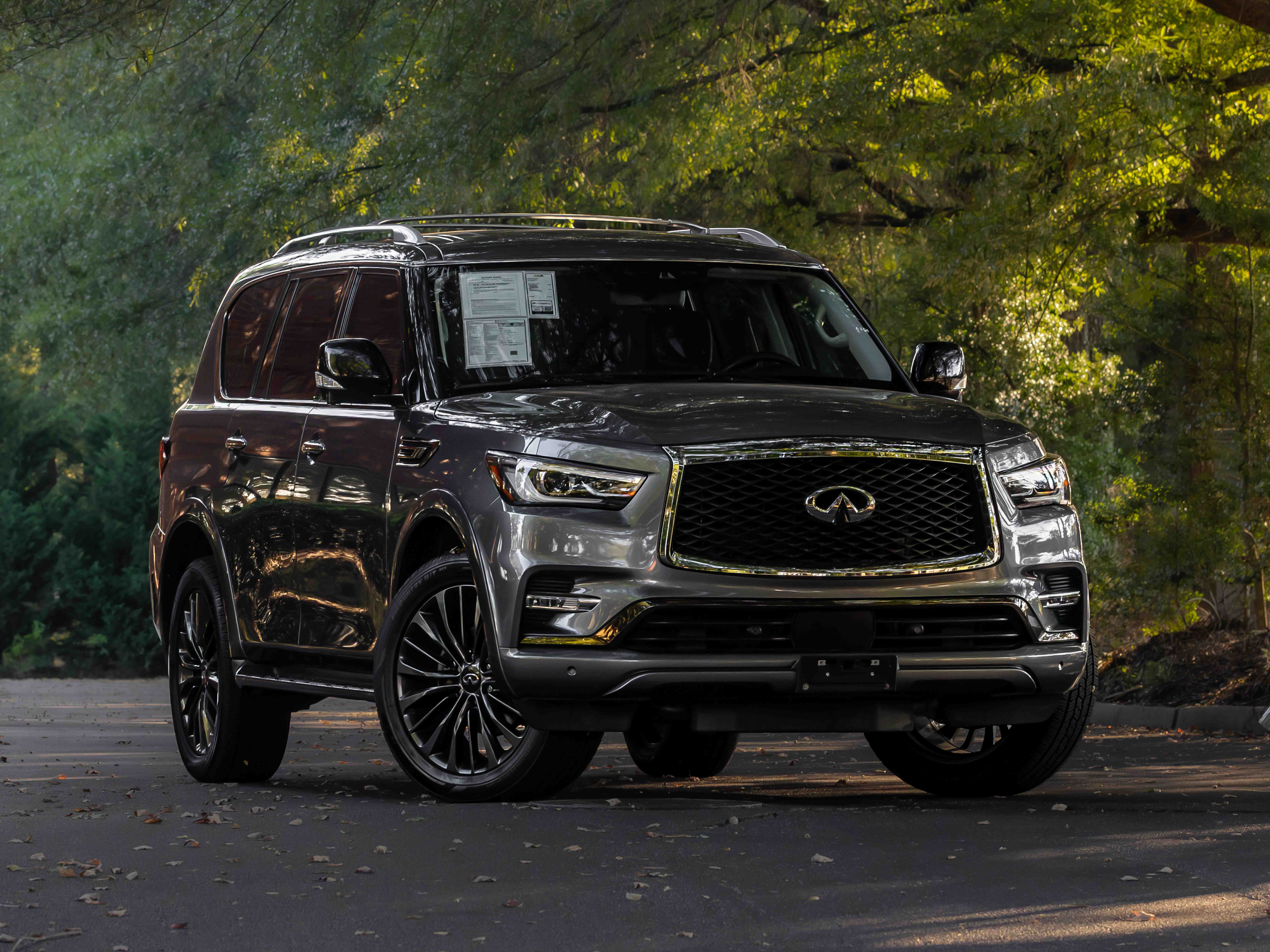 Gray 2021 INFINITI QX80 SUV / Crossover Rear-Wheel Drive Automatic