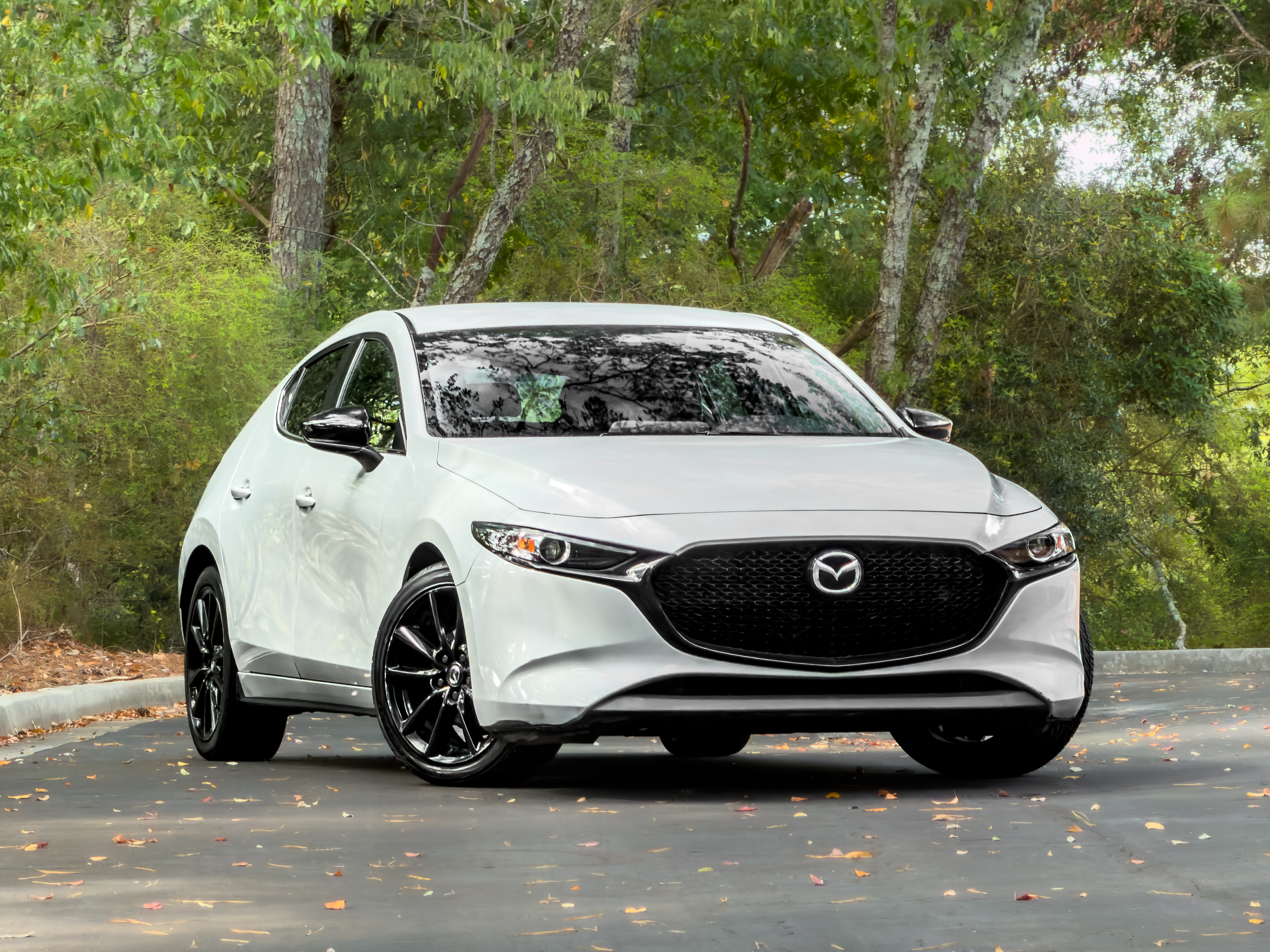 White 2024 Mazda MAZDA3 Hatchback Front-Wheel Drive Automatic