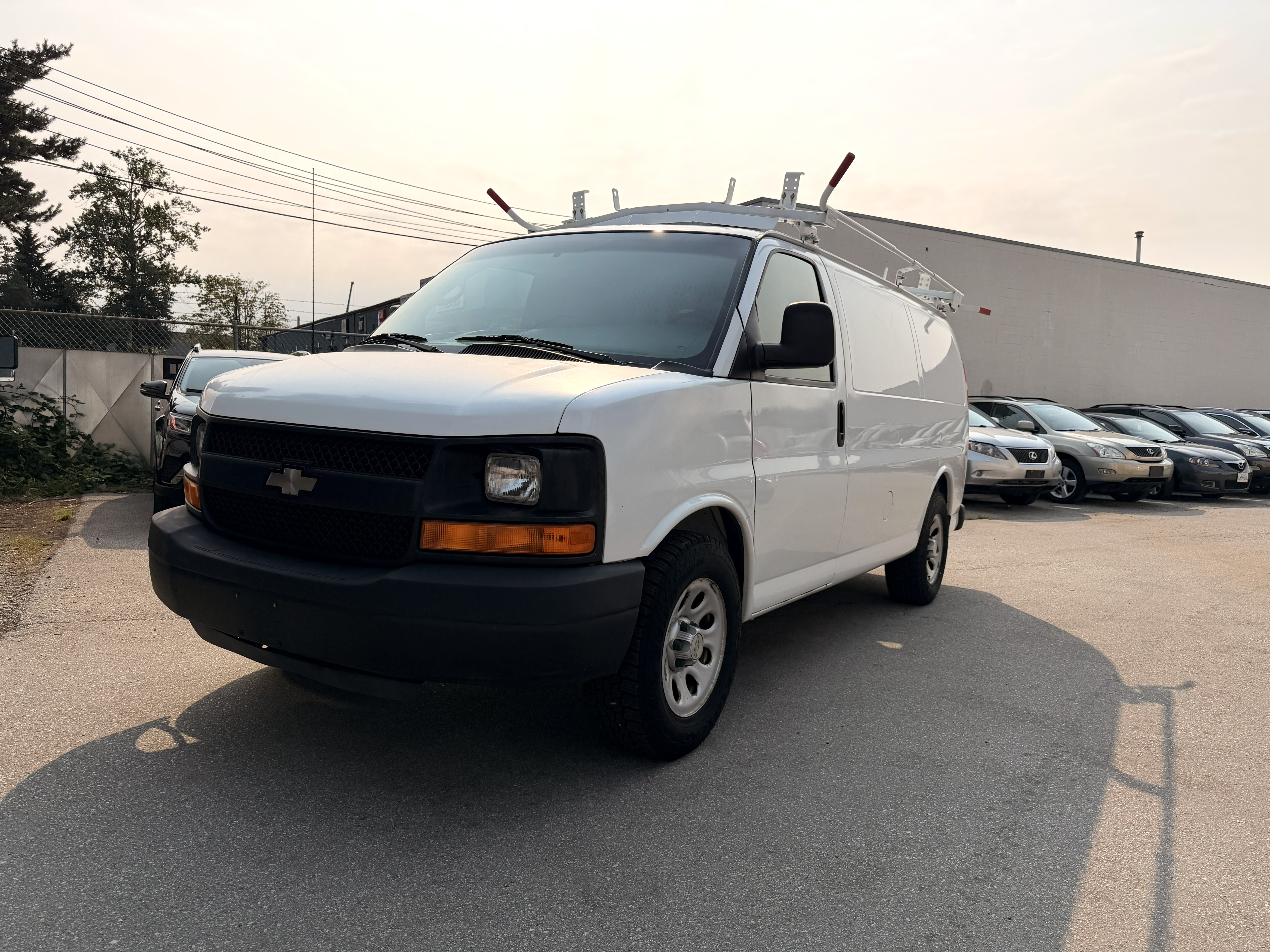 White 2010 Chevrolet Express Cargo Van Rear-Wheel Drive Automatic