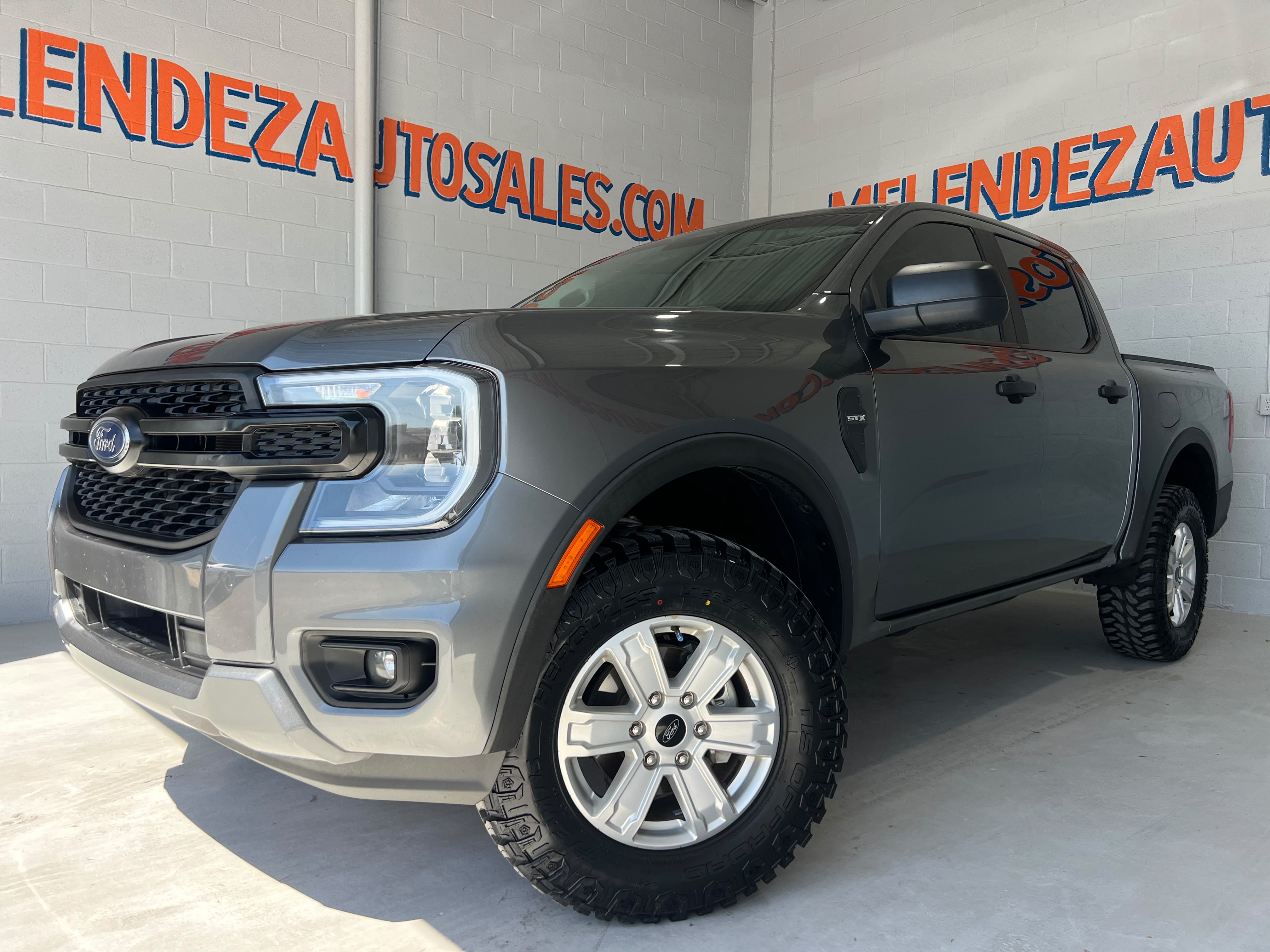 Gray 2024 Ford Ranger Pickup Truck Four-Wheel Drive Automatic