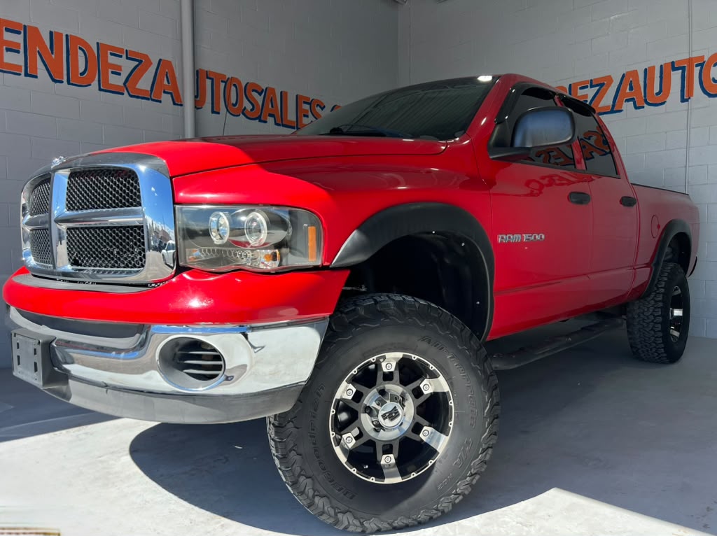 Red 2005 Dodge RAM 1500 Pickup Truck Four-Wheel Drive Automatic