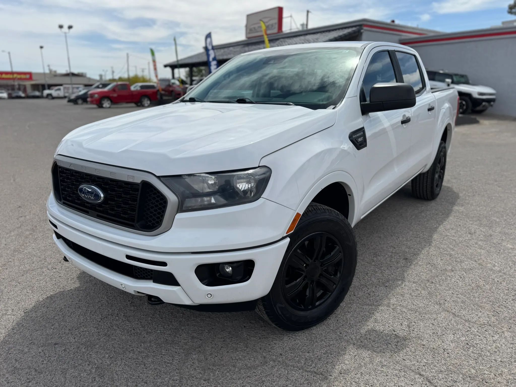 White 2019 Ford Ranger XLT SuperCrew RWD Pickup Truck 4X2 Automatic