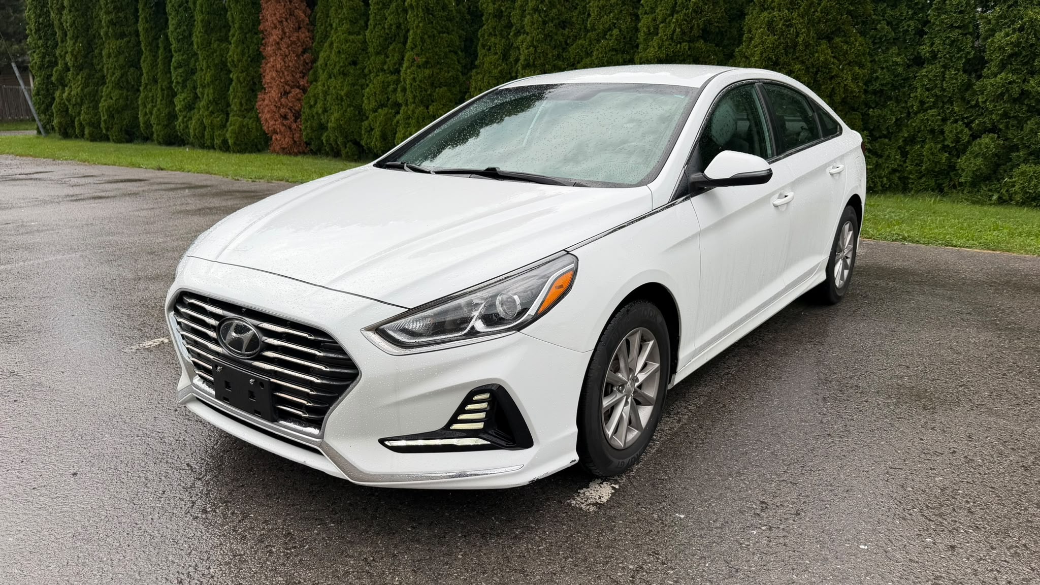 White 2019 Hyundai Sonata Sedan Automatic