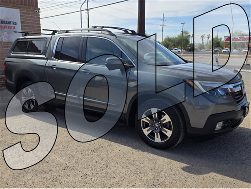 Gray 2017 Honda Ridgeline Pickup Truck Front-Wheel Drive Automatic