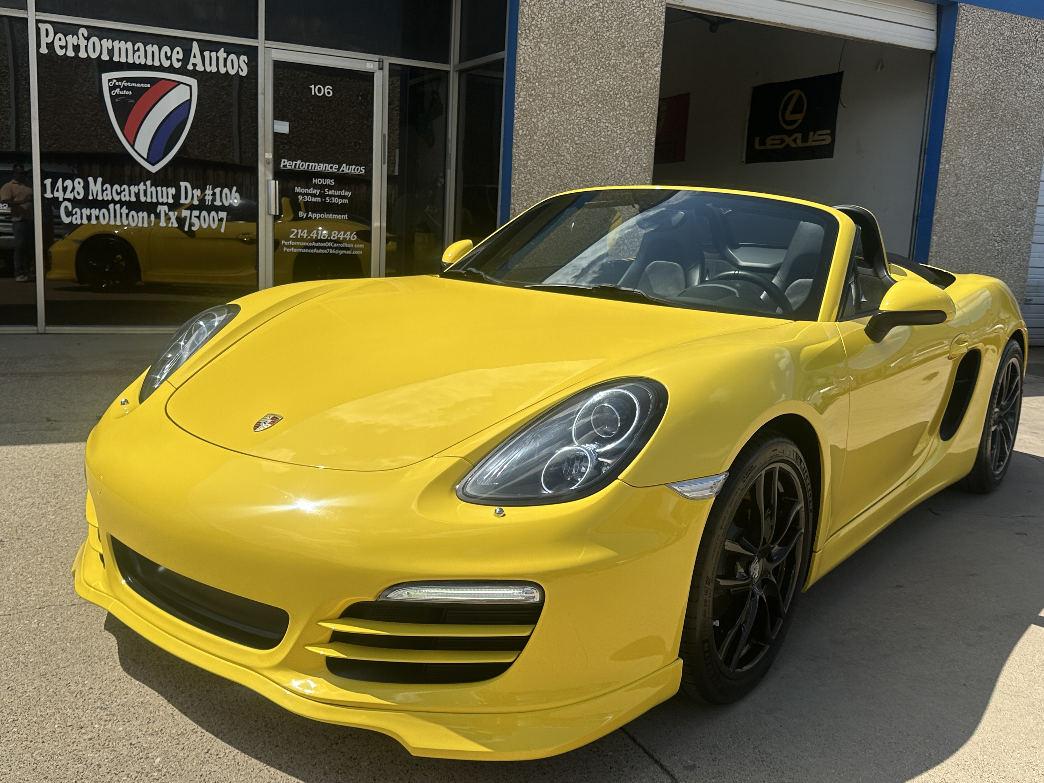 Yellow 2013 Porsche Boxster Base Convertible Rear-Wheel Drive Manual