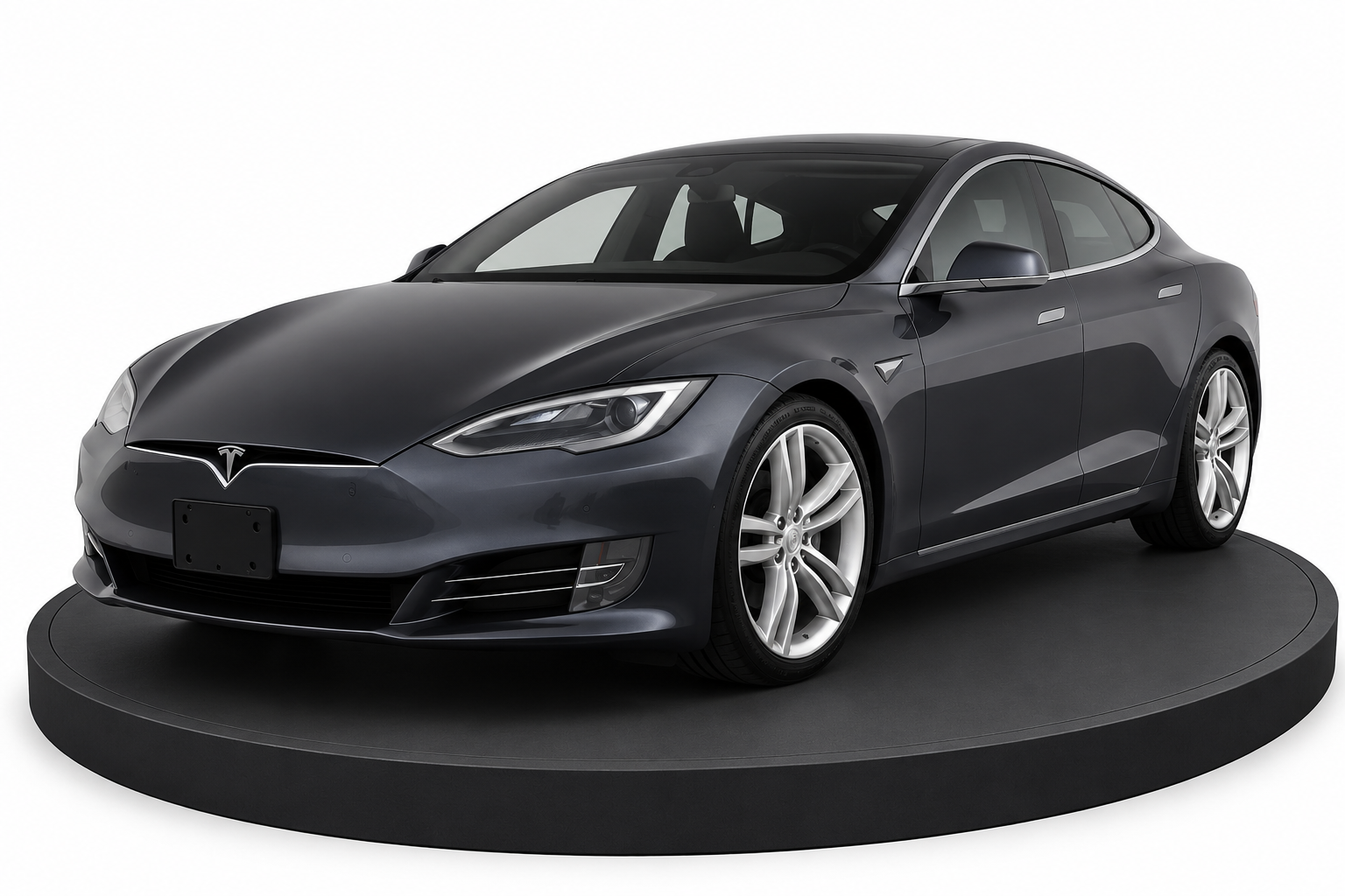 Silver 2015 Tesla Model S Sedan All-Wheel Drive Automatic