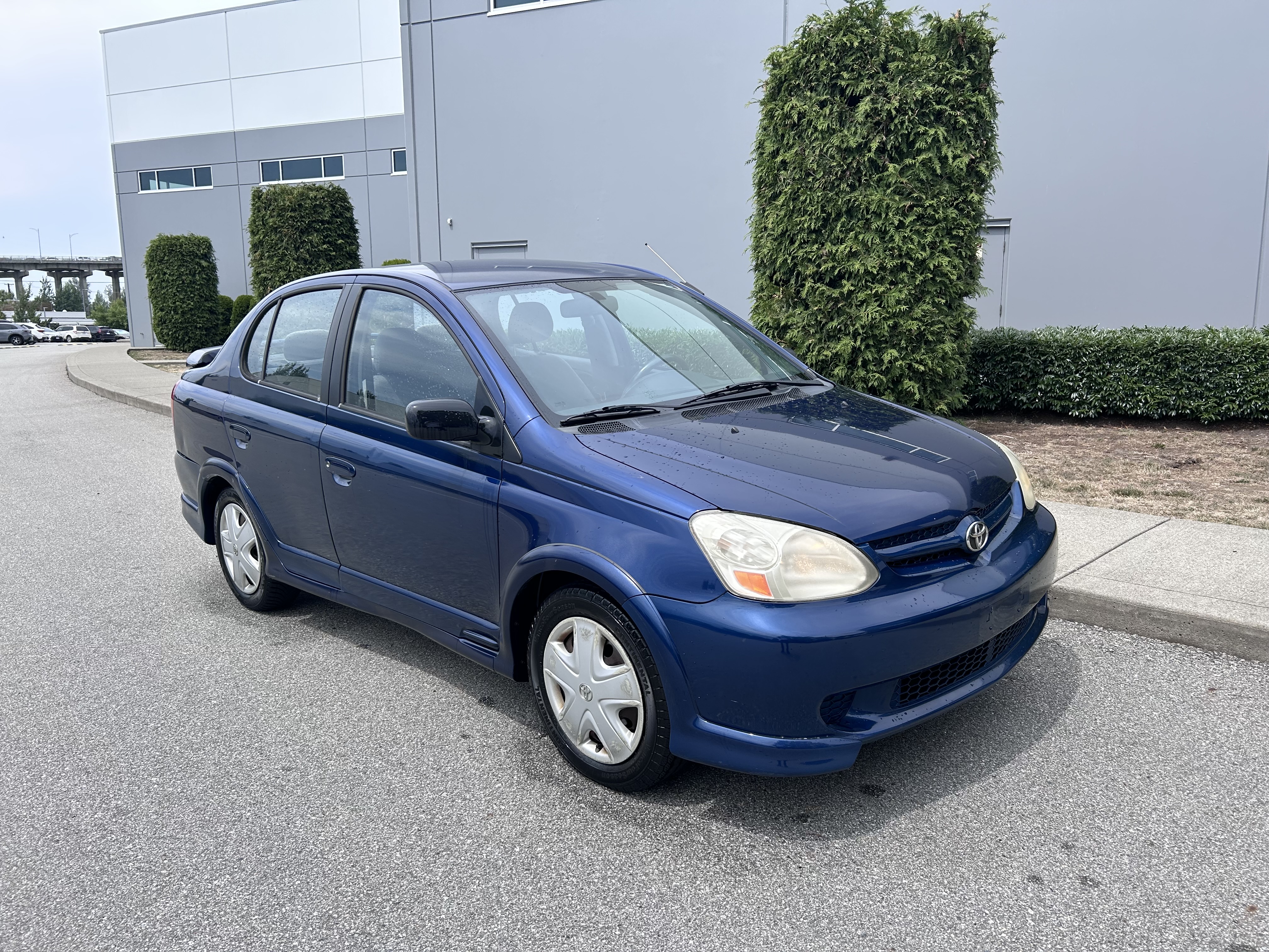 Blue 2003 Toyota ECHO Sedan Front-Wheel Drive