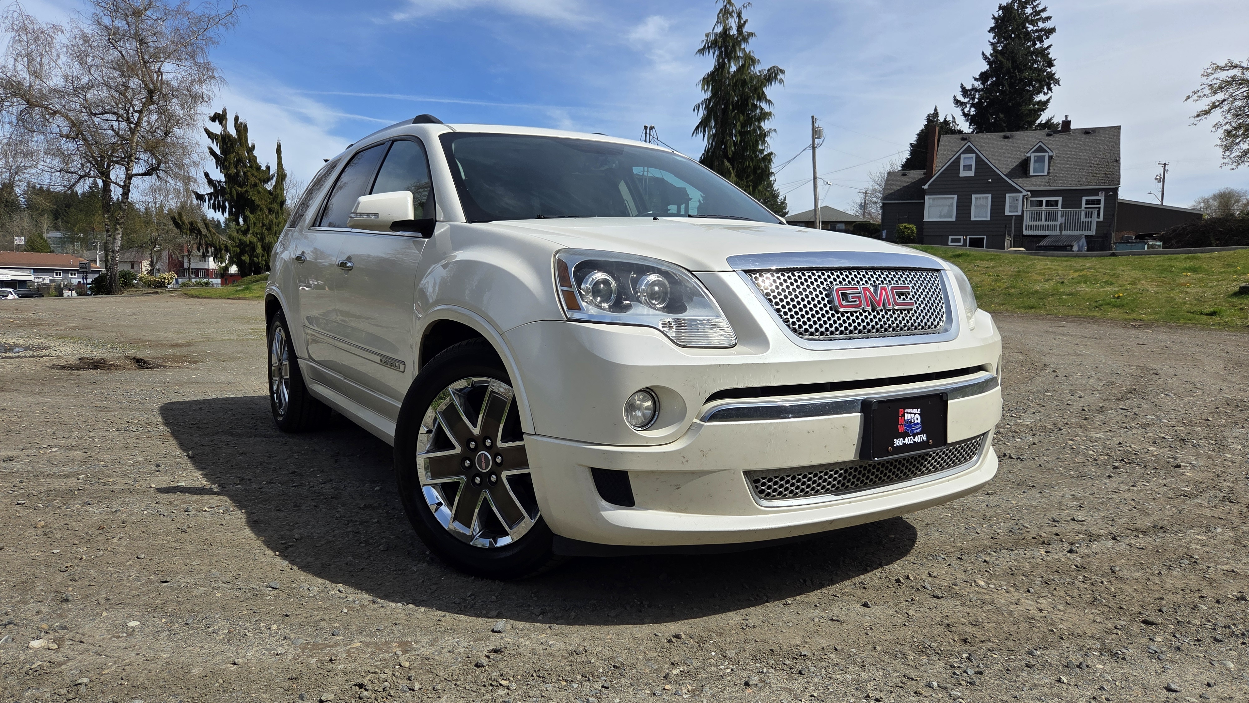 White 2012 GMC Acadia Denali AWD SUV / Crossover All-Wheel Drive Automatic
