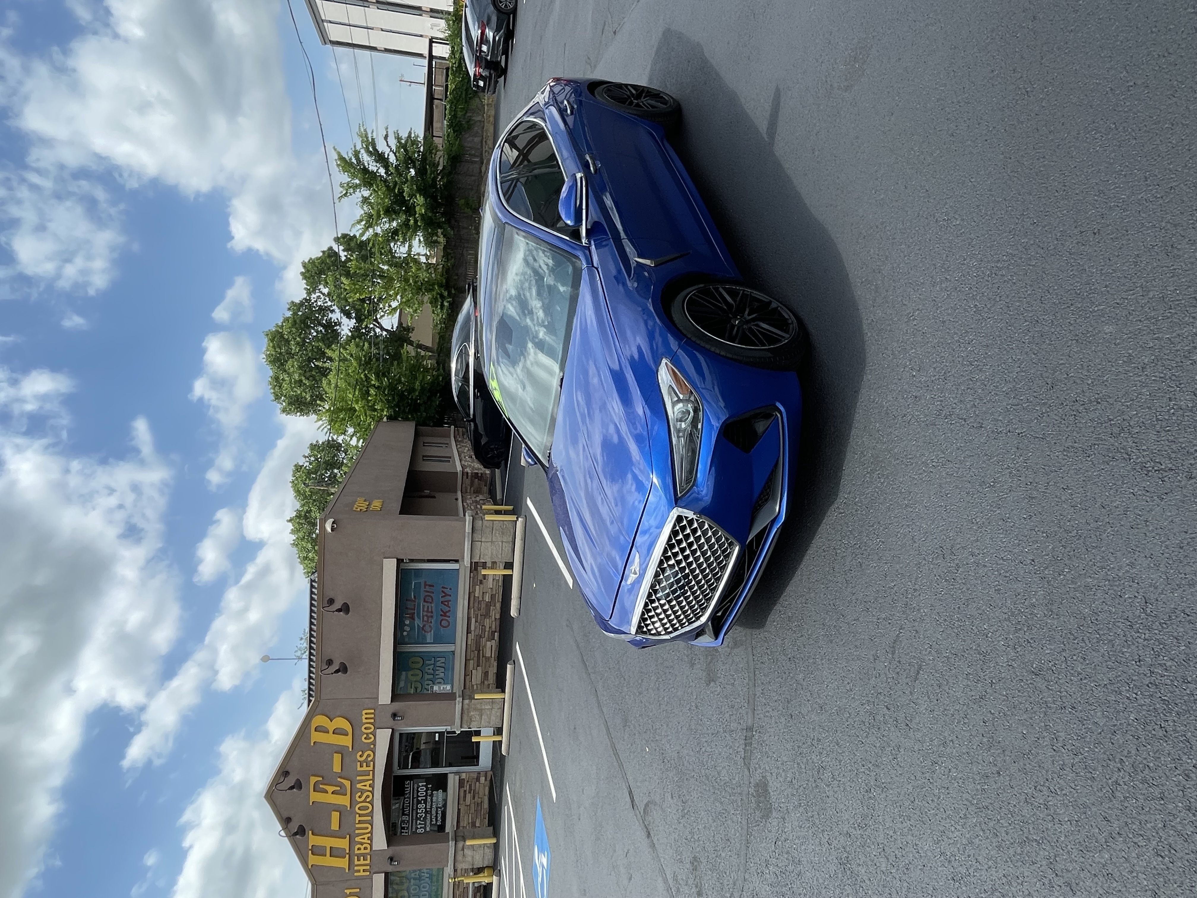 Blue 2021 Genesis G70 2.0T RWD Sedan Rear-Wheel Drive Automatic