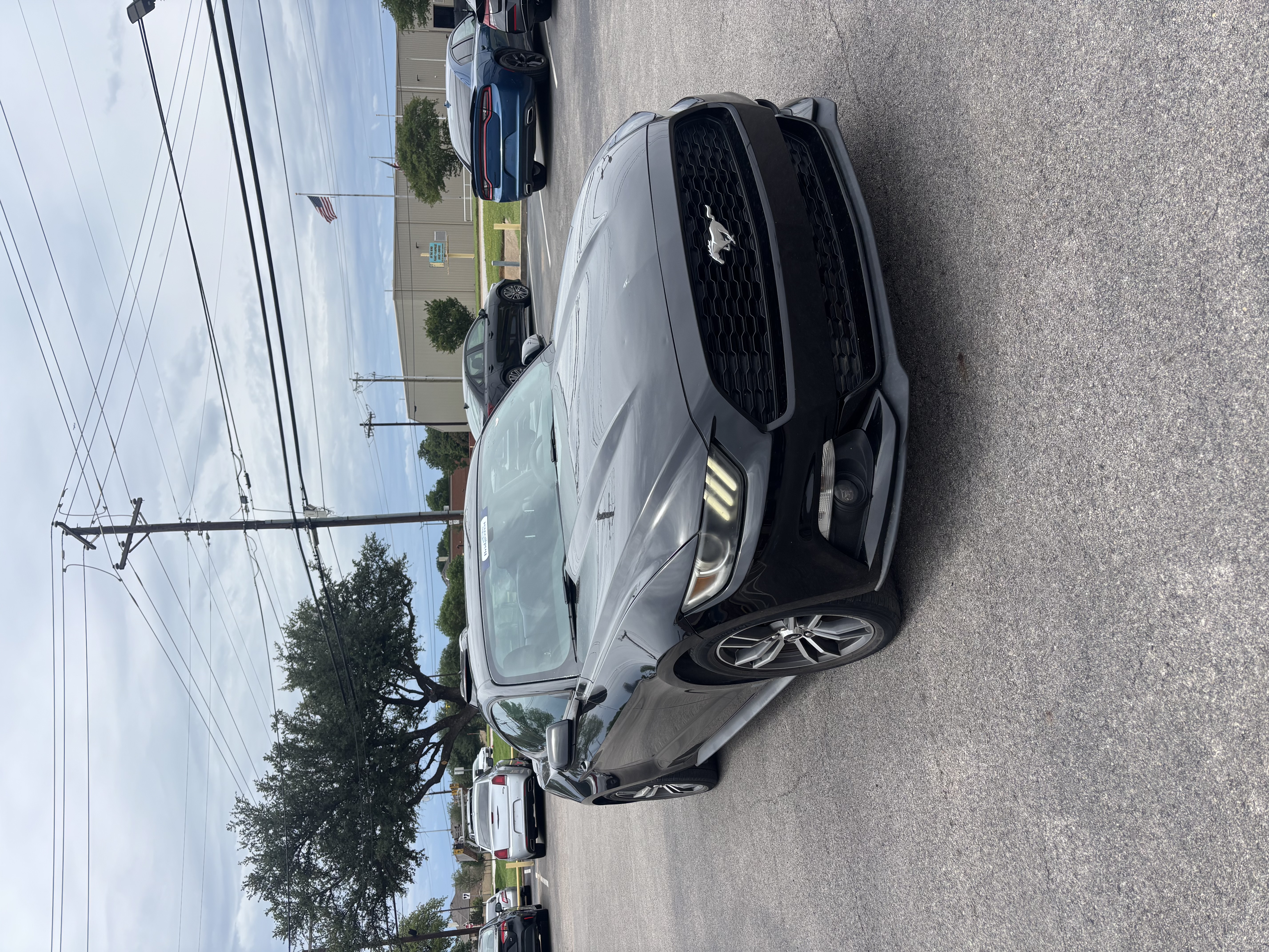 Black 2016 Ford Mustang EcoBoost Coupe RWD Coupe Rear-Wheel Drive Automatic