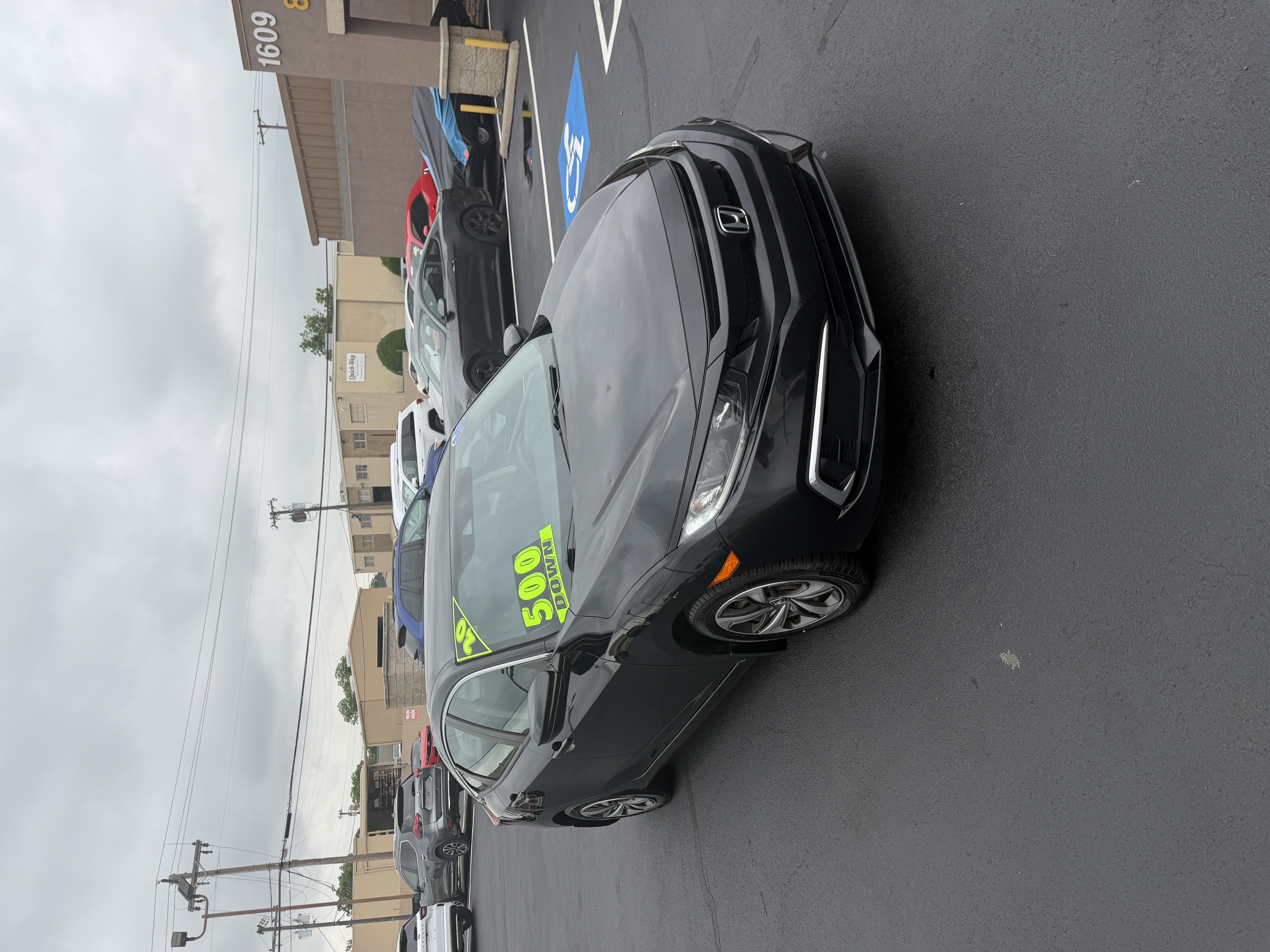 Black 2020 Honda Civic LX Sedan FWD Sedan Front-Wheel Drive Automatic
