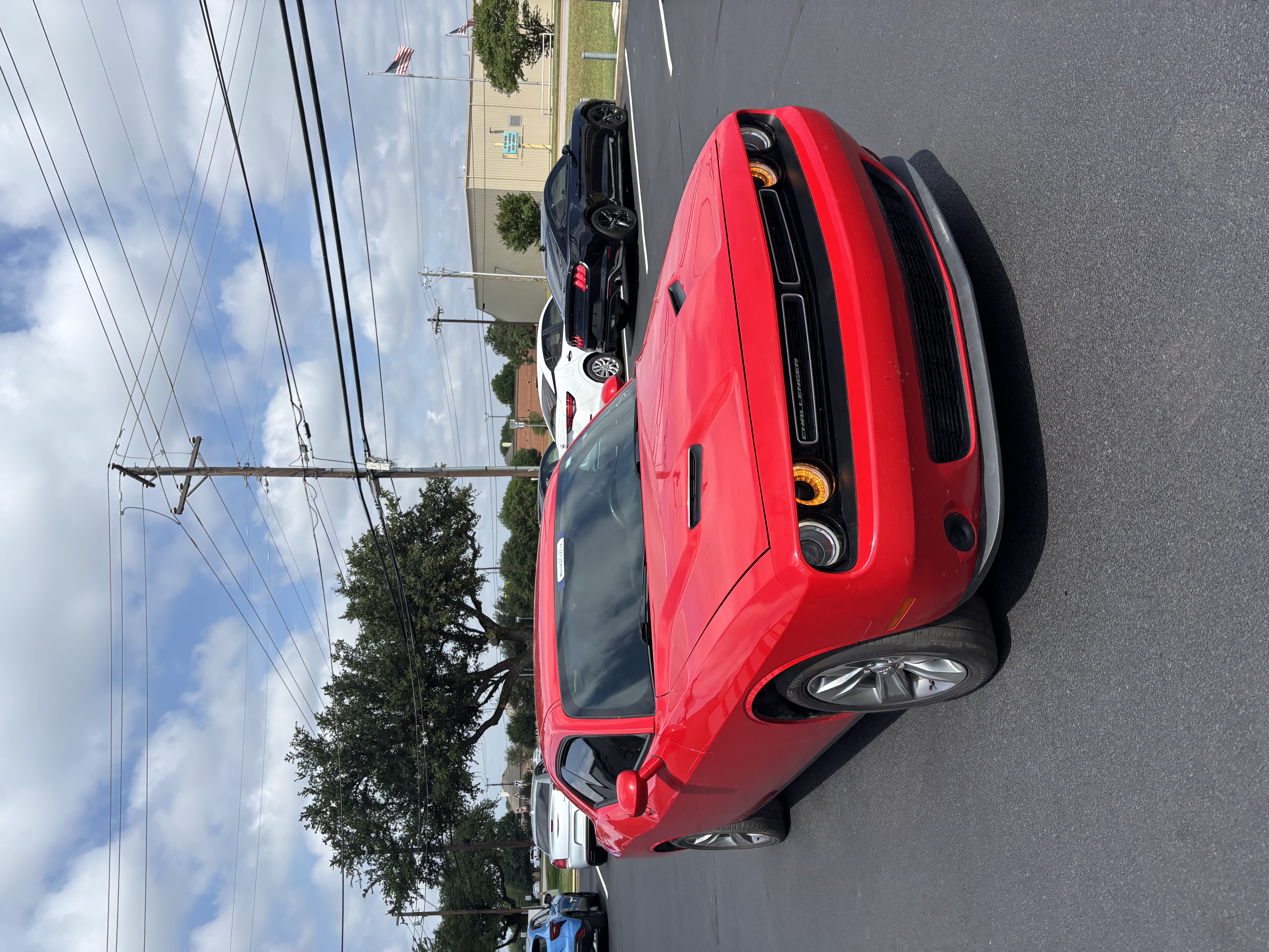 Red 2016 Dodge Challenger SXT RWD Coupe Rear-Wheel Drive Automatic