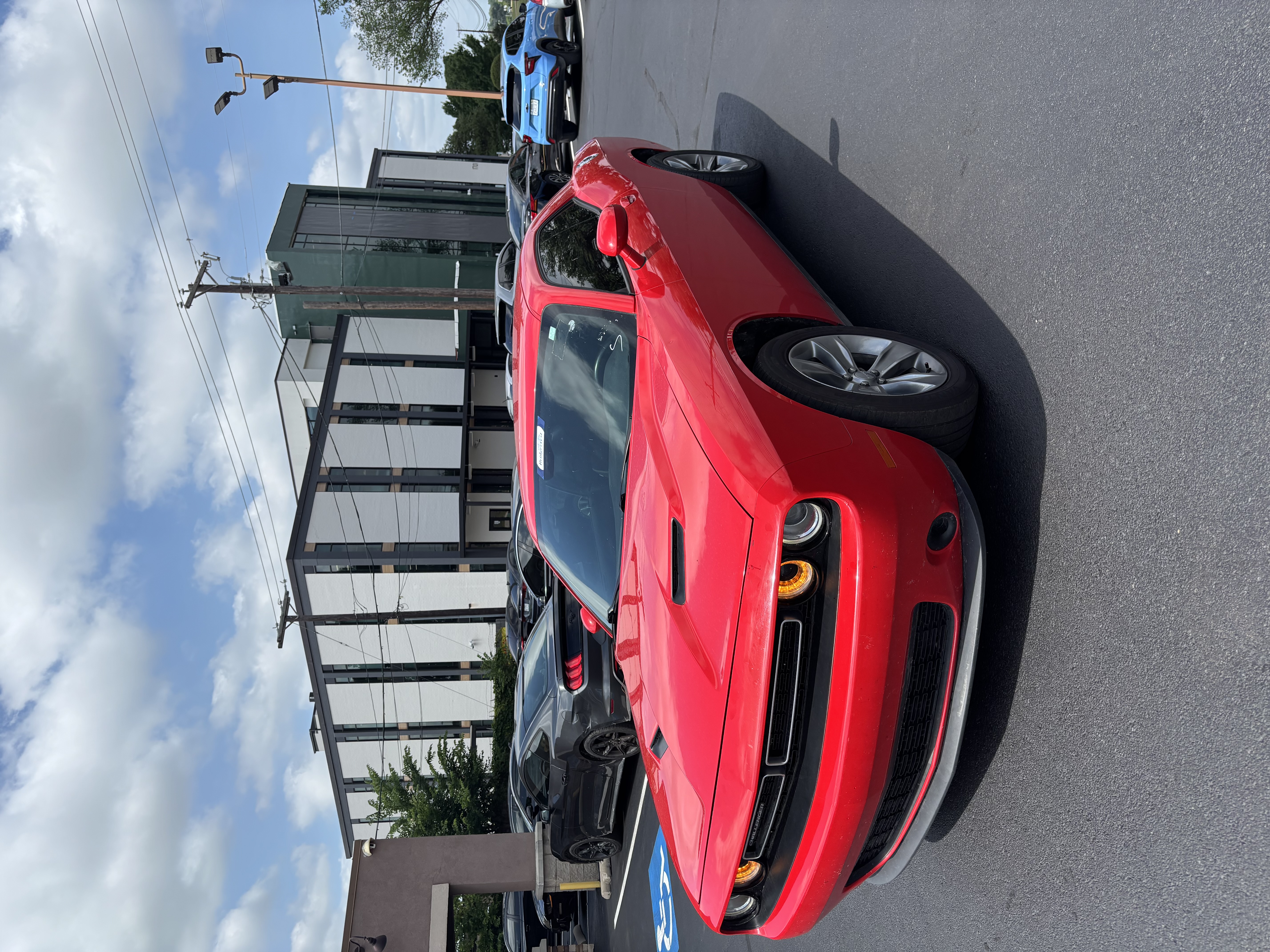 Red 2016 Dodge Challenger SXT RWD Coupe Rear-Wheel Drive Automatic