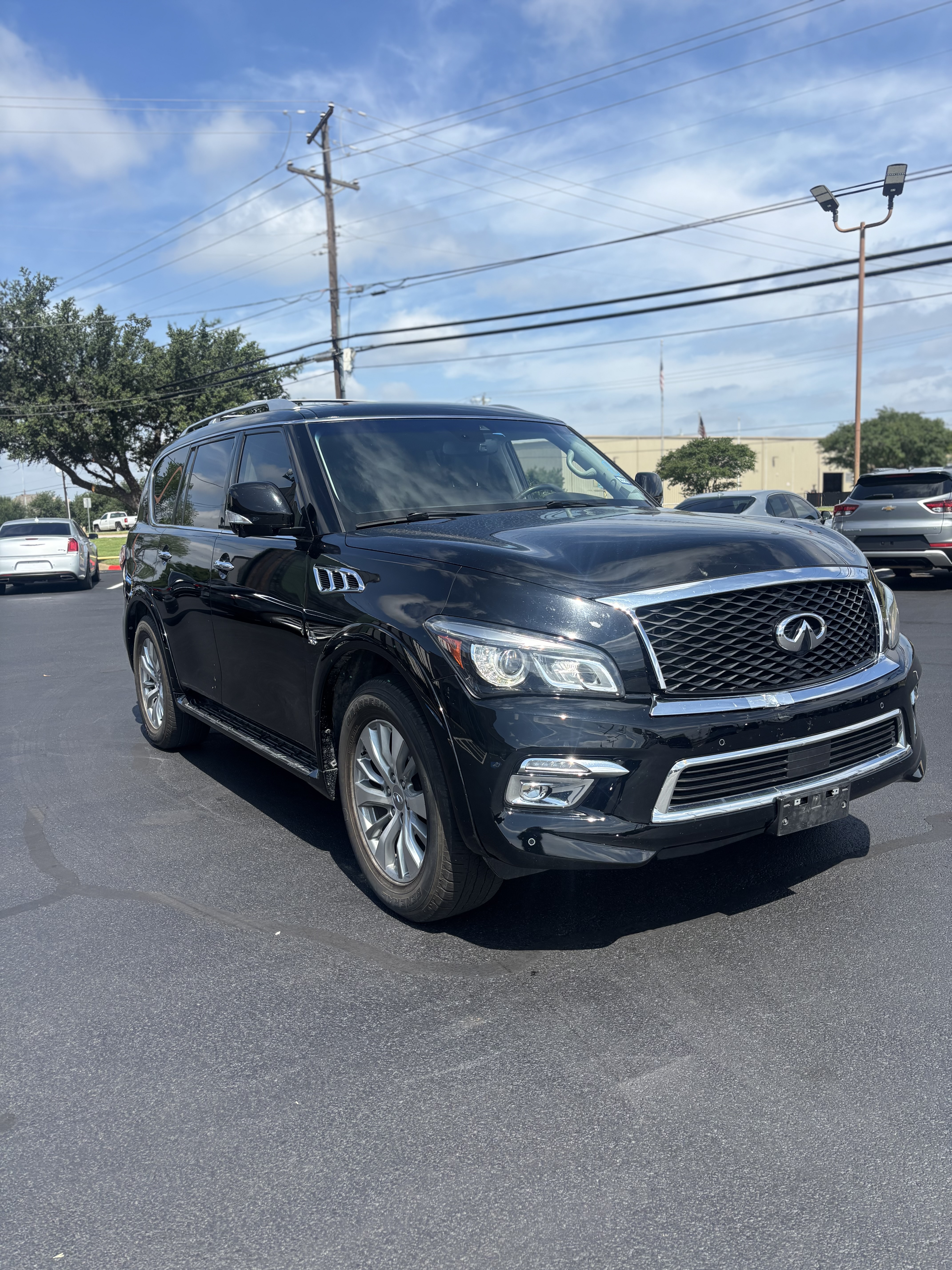 Black 2017 INFINITI QX80 RWD SUV / Crossover Rear-Wheel Drive Automatic