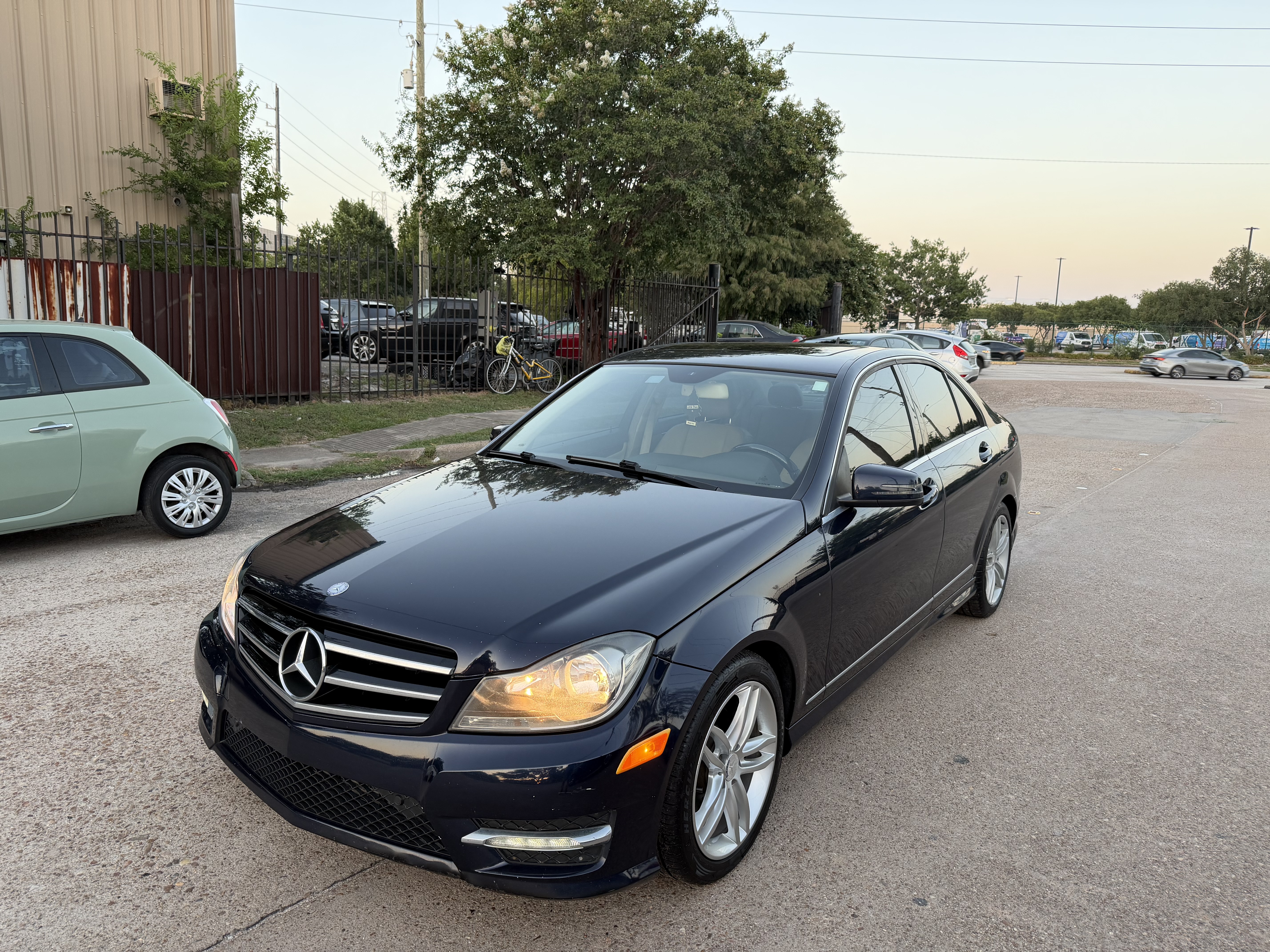 Blue 2014 Mercedes-Benz C-Class Sedan Rear-Wheel Drive Automatic