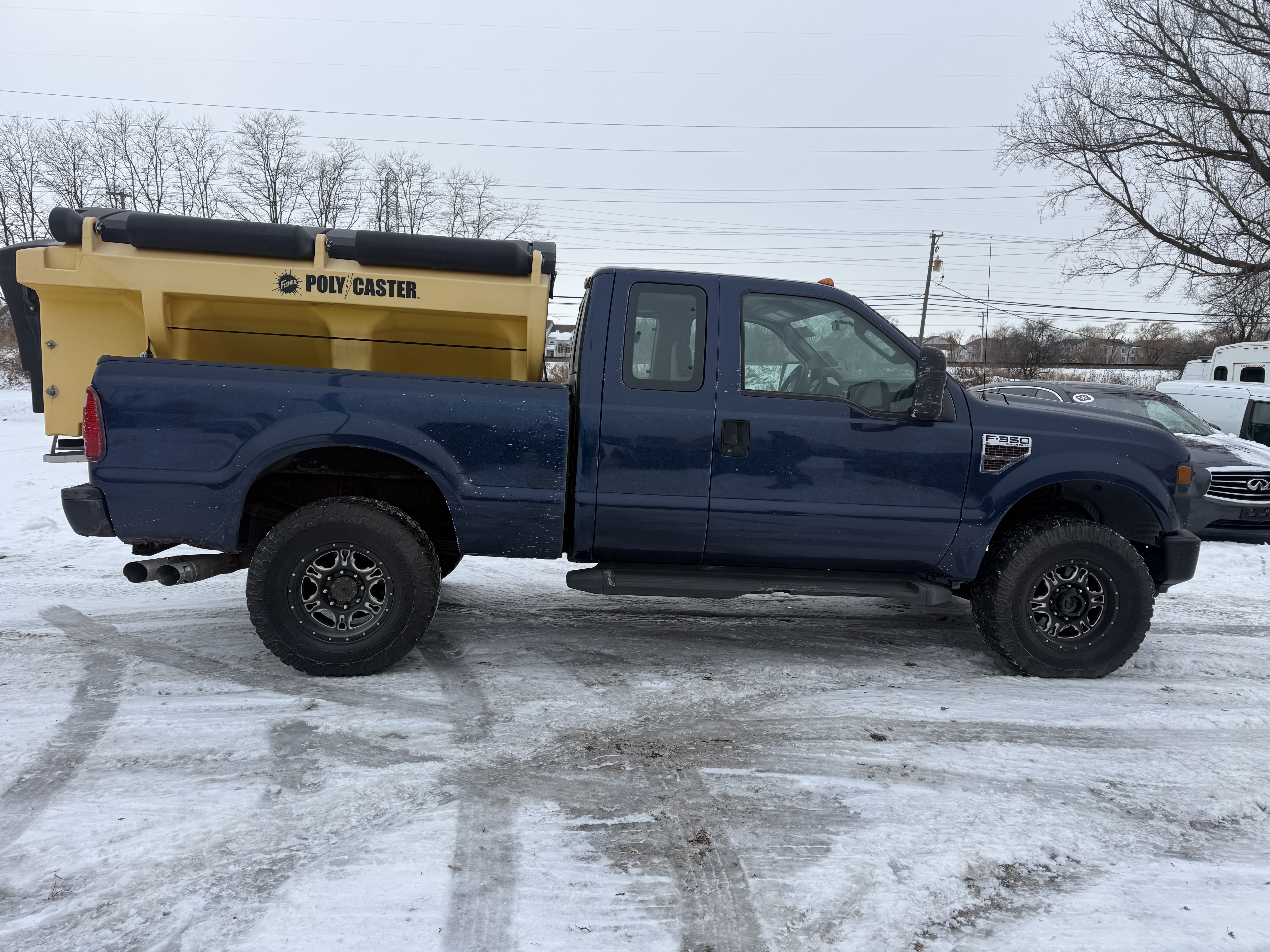 Blue 2008 Ford F-350 Super Duty XLT Super Cab 4WD Pickup Truck Four-Wheel Drive Automatic