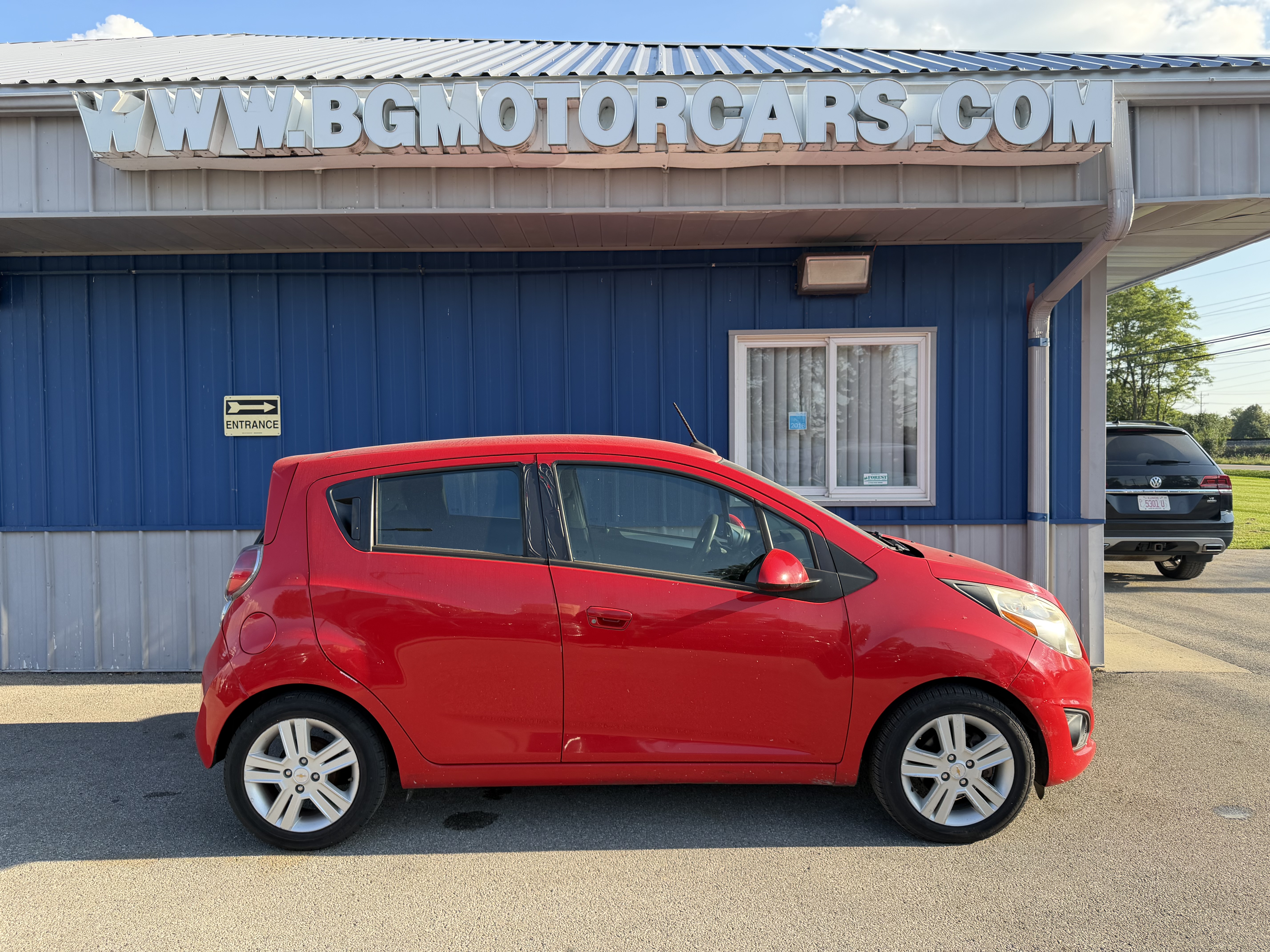 Red 2014 Chevrolet Spark Hatchback Front-Wheel Drive Automatic