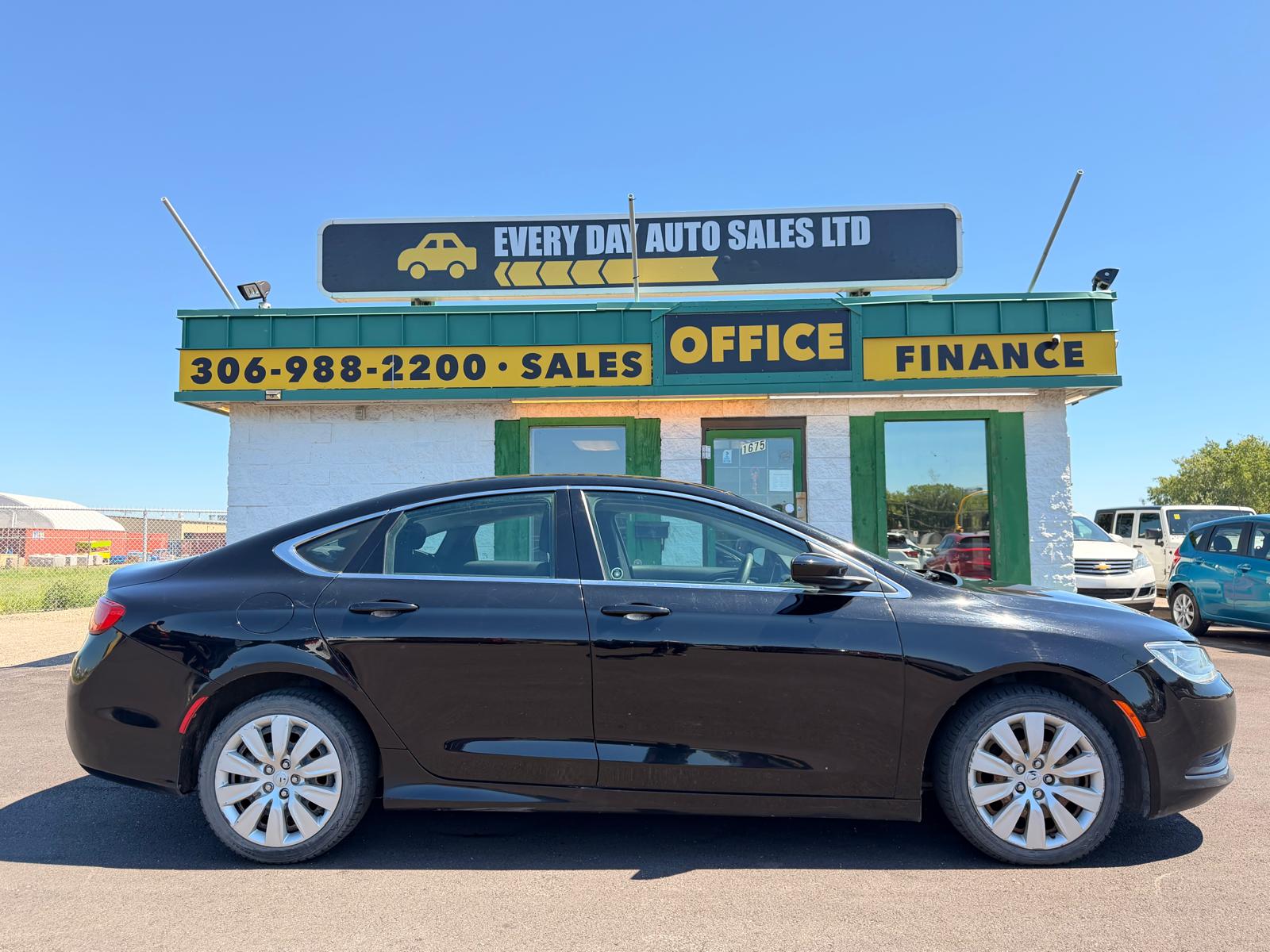Black 2016 Chrysler 200 Sedan Front-Wheel Drive Automatic