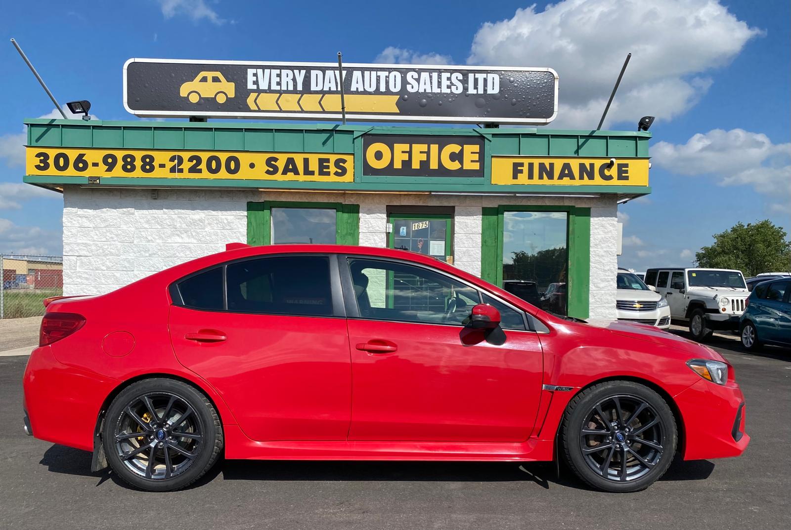 Red 2018 Subaru WRX Sedan All-Wheel Drive Manual