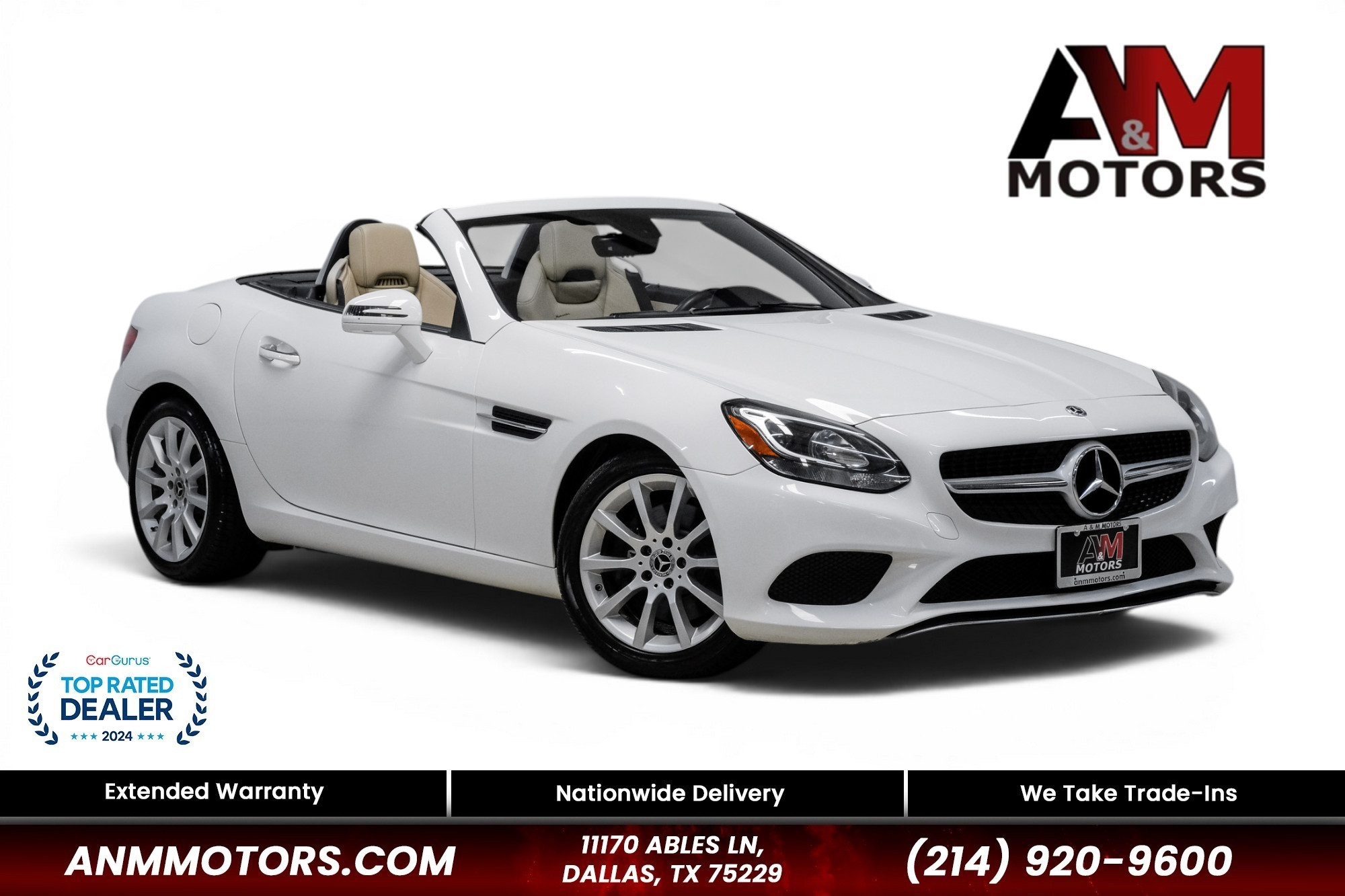 White 2018 Mercedes-Benz SLC 300 RedArt Edition RWD Convertible Rear-Wheel Drive Automatic