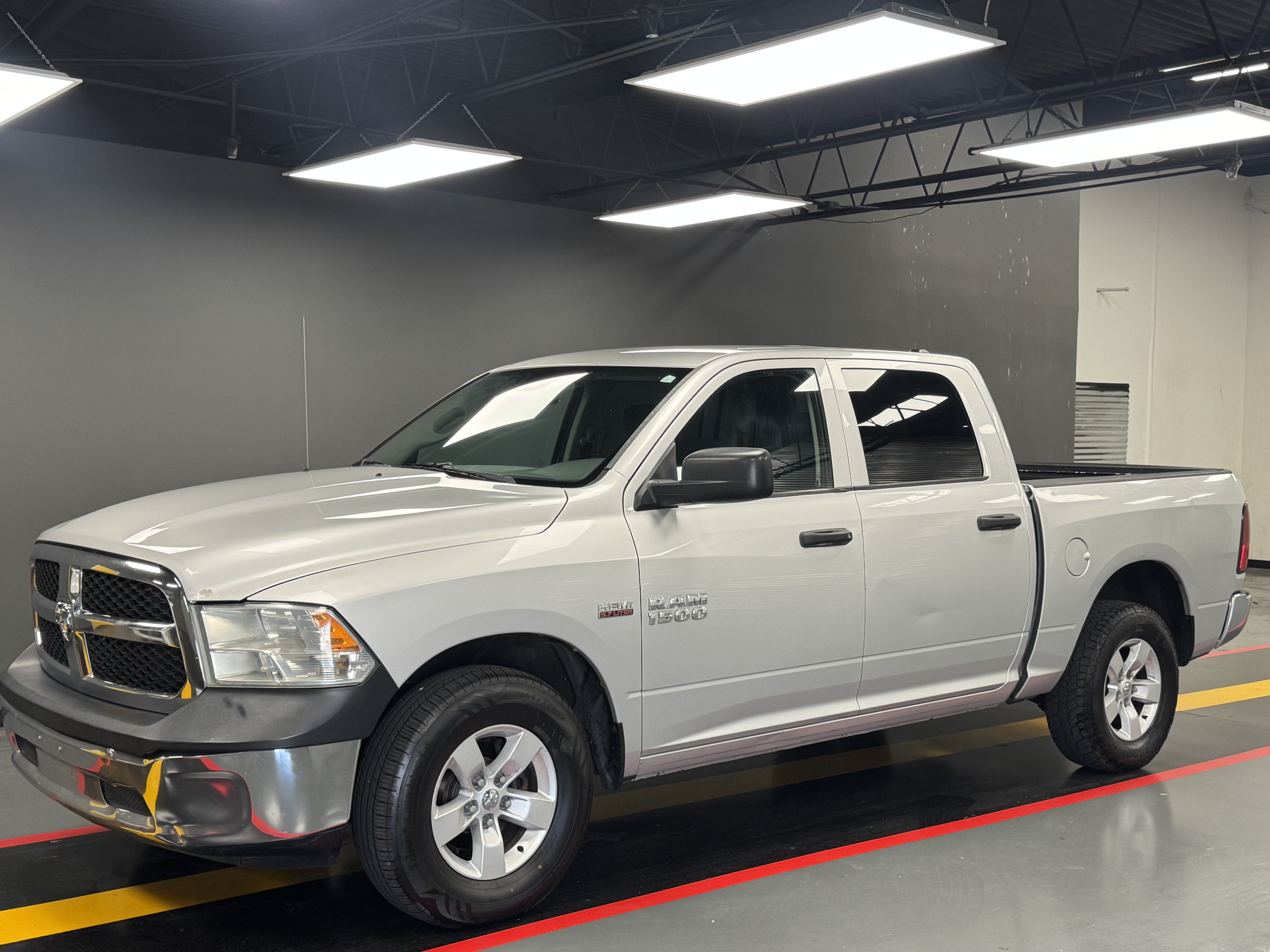 Silver 2014 RAM 1500 Pickup Truck Four-Wheel Drive Automatic